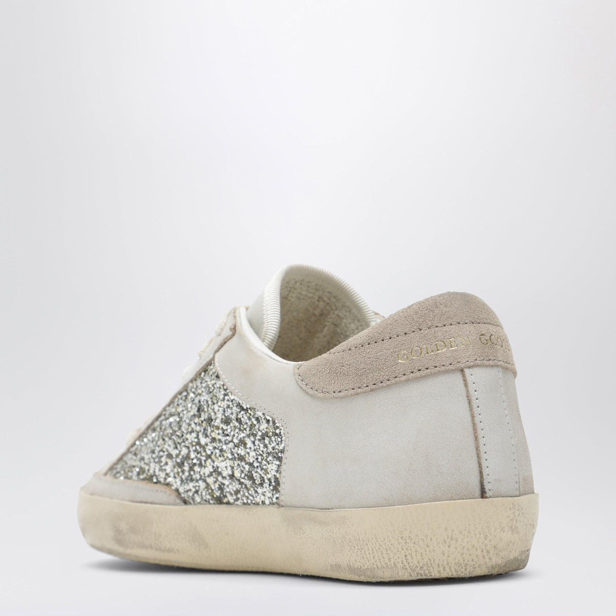 Golden Goose White/Platinum Glitter Super-Star Sneakers Women GOLDEN GOOSE
