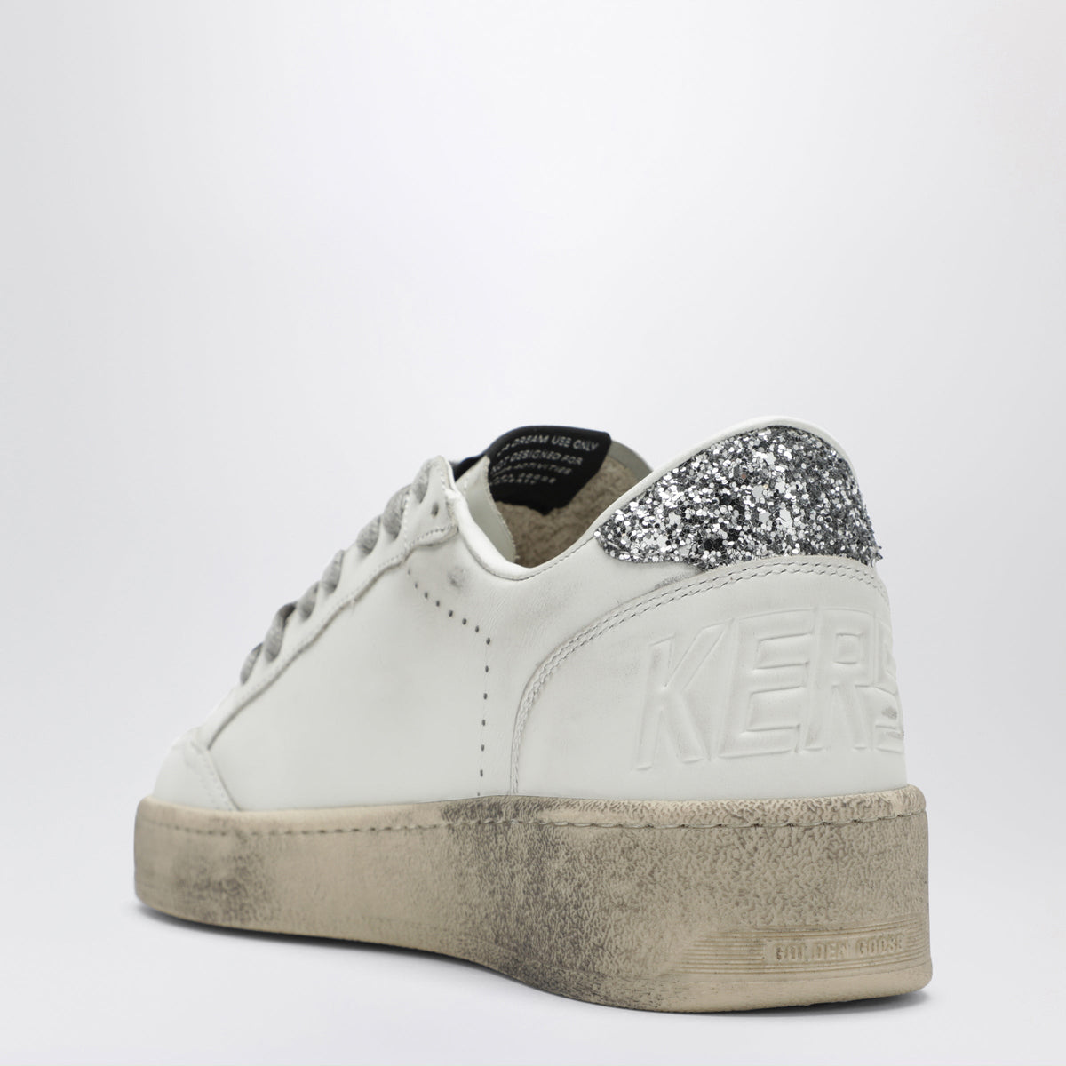 Golden Goose White/Silver/Platinum Glitter Ball Star Sneakers Women GOLDEN GOOSE