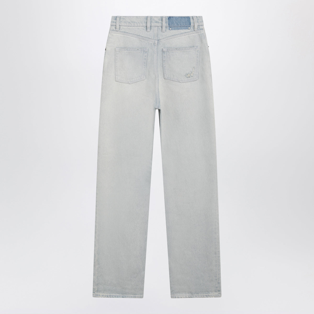 Golden Goose Light Blue Jeans With Cabochon Crystals Women GOLDEN GOOSE