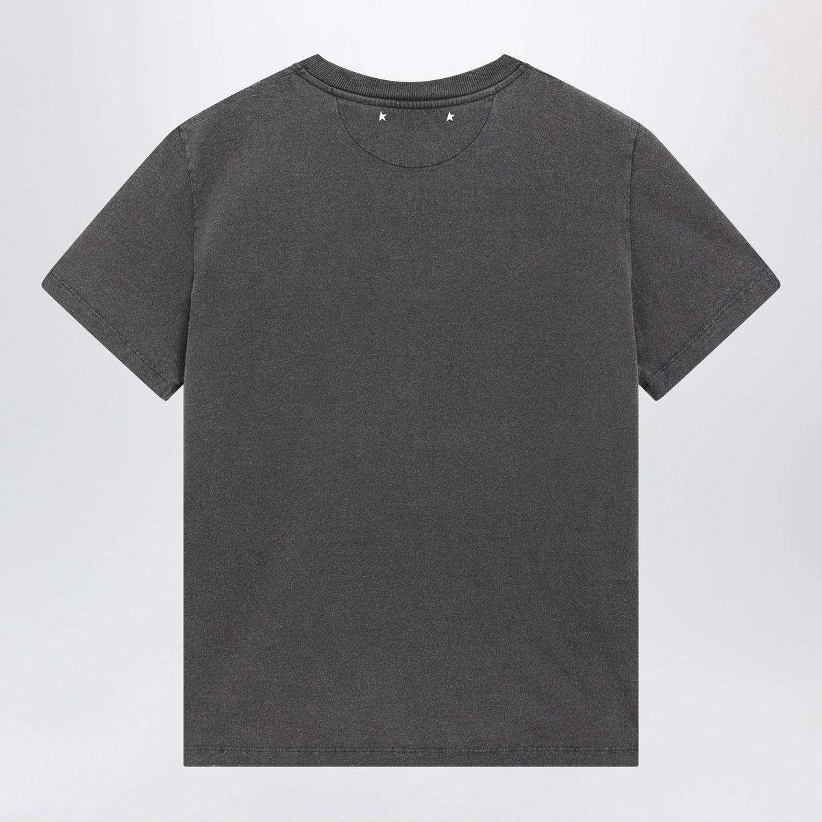Golden Goose Anthracite Cotton T-Shirt With Cabochon Crystals Women GOLDEN GOOSE
