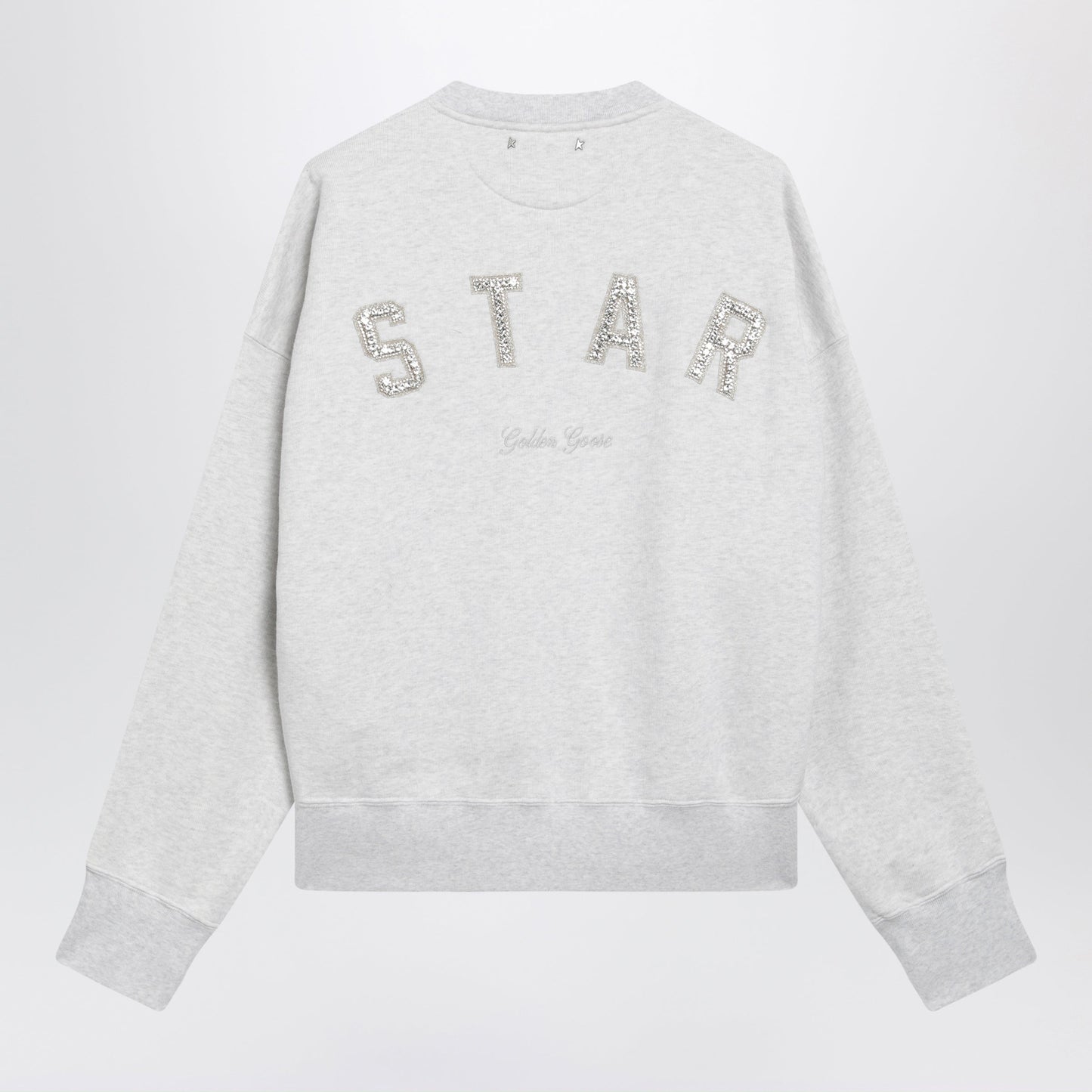 Golden Goose Women's Star Cropped Oversized Cotton Hoodie In Grey Women GOLDEN GOOSE
