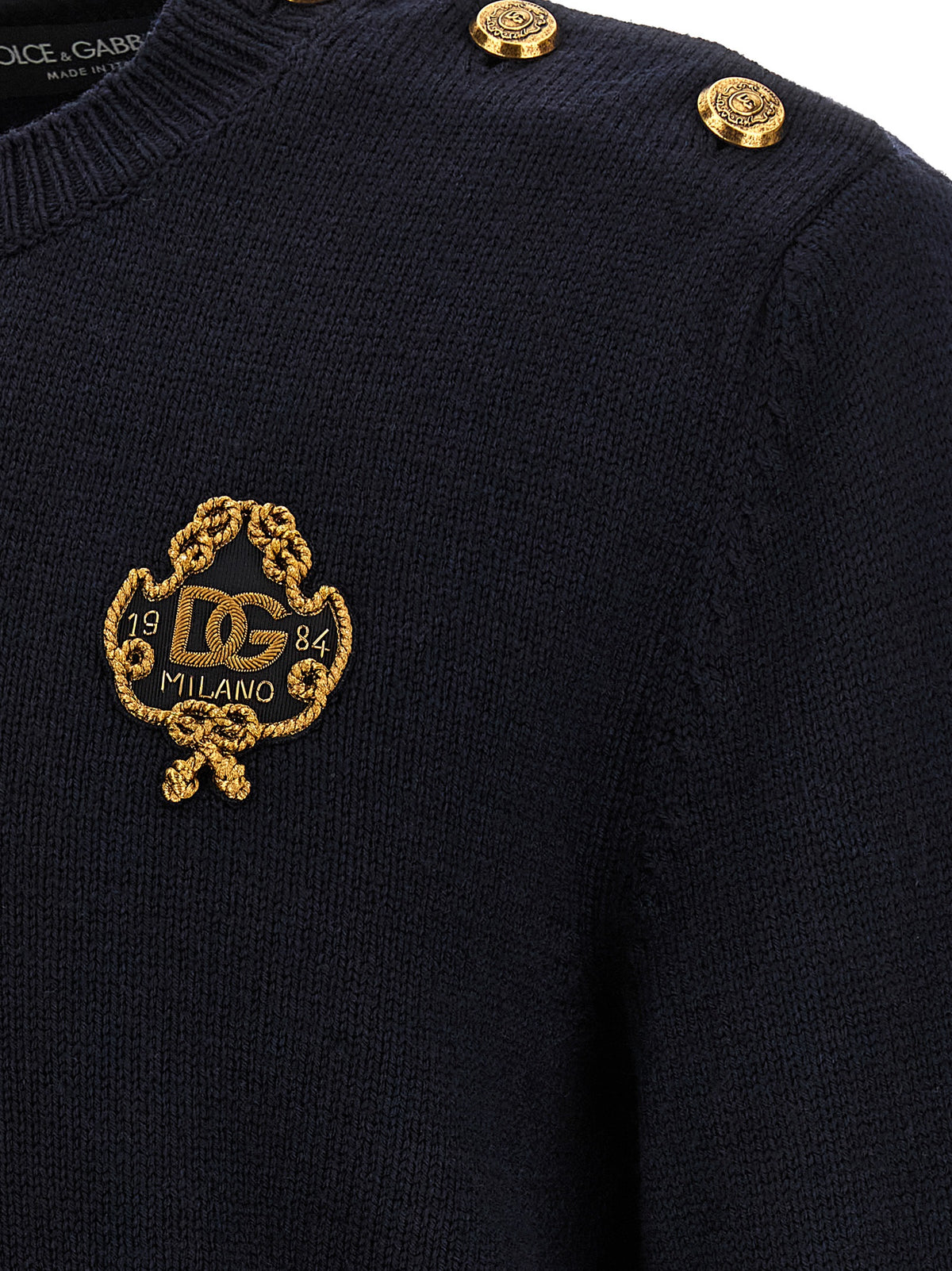 Dolce & Gabbana Men Embroidered Coat Of Arms Sweater DOLCE & GABBANA