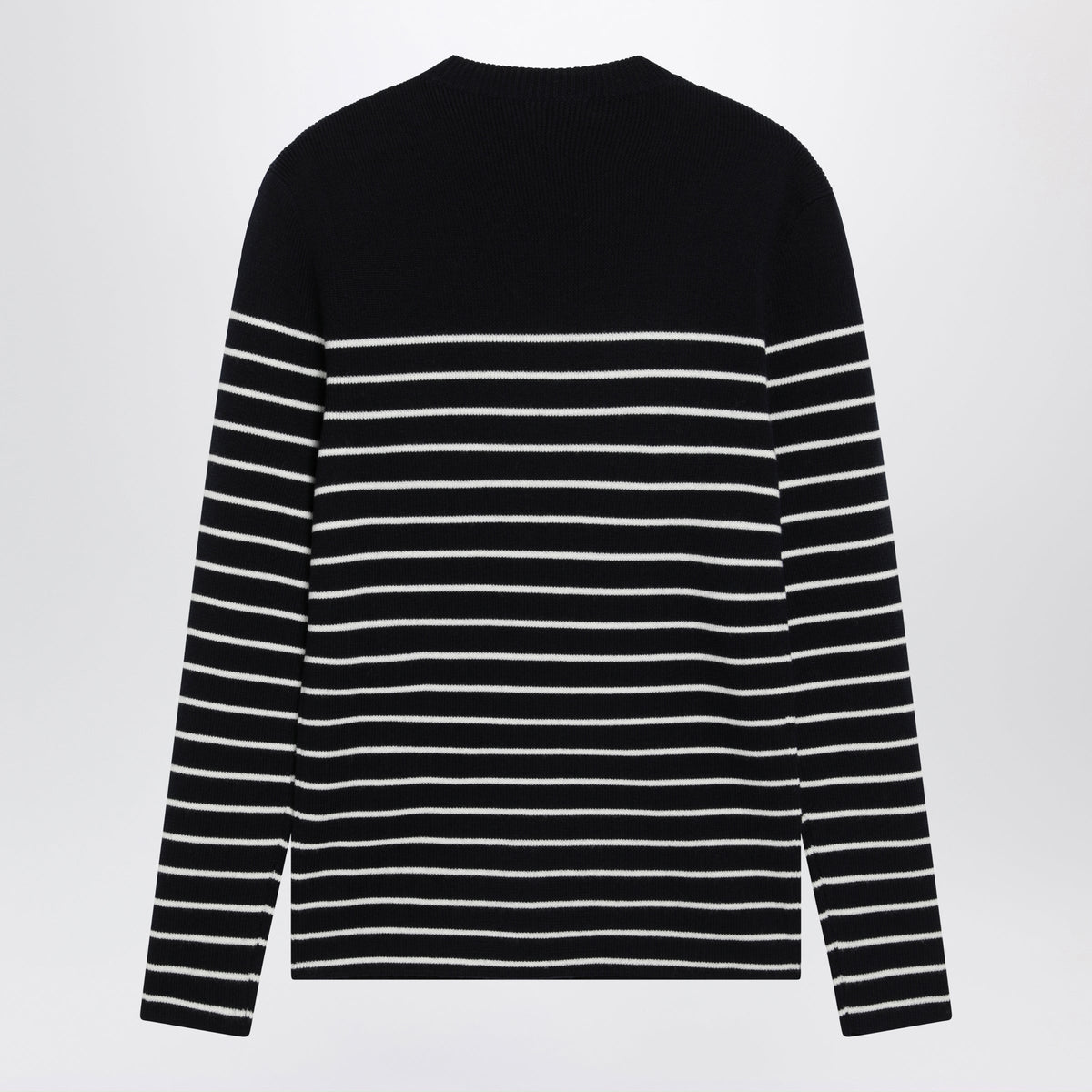 Dolce&Gabbana Blue/White Striped Wool Sweater With Buttons Men DOLCE & GABBANA
