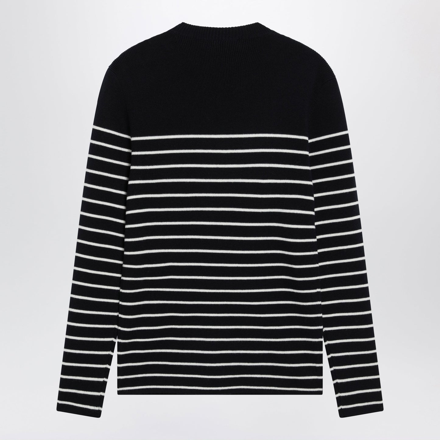 Dolce&Gabbana Blue/White Striped Wool Sweater With Buttons Men DOLCE & GABBANA