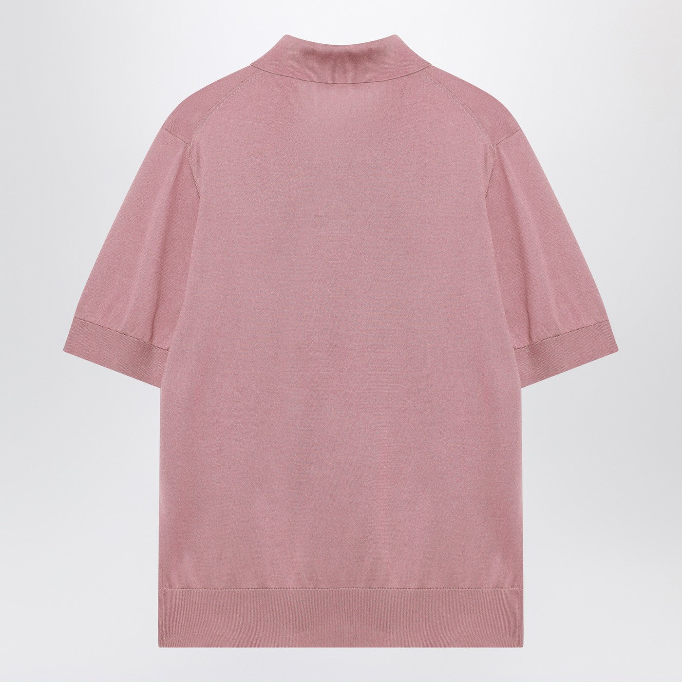 Dolce&Gabbana Pink Silk Polo Shirt Men DOLCE & GABBANA
