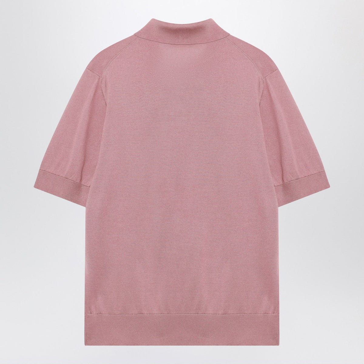 Dolce&Gabbana Pink Silk Polo Shirt Men DOLCE & GABBANA