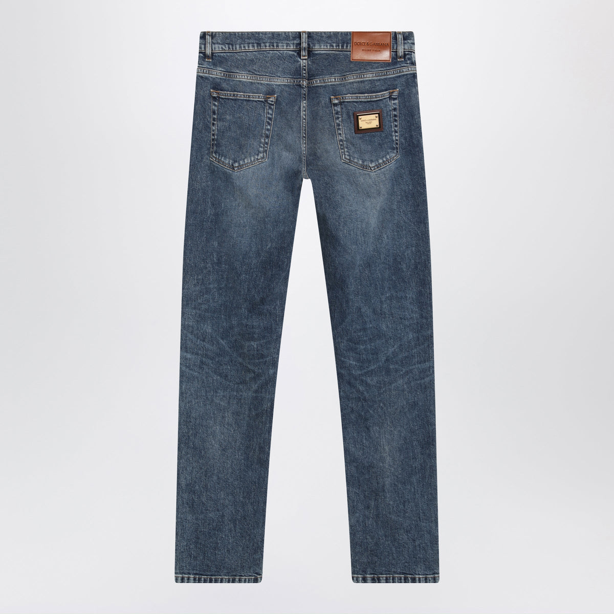 Dolce&Gabbana Slim-Fit Blue Washed Denim Jeans Men DOLCE & GABBANA