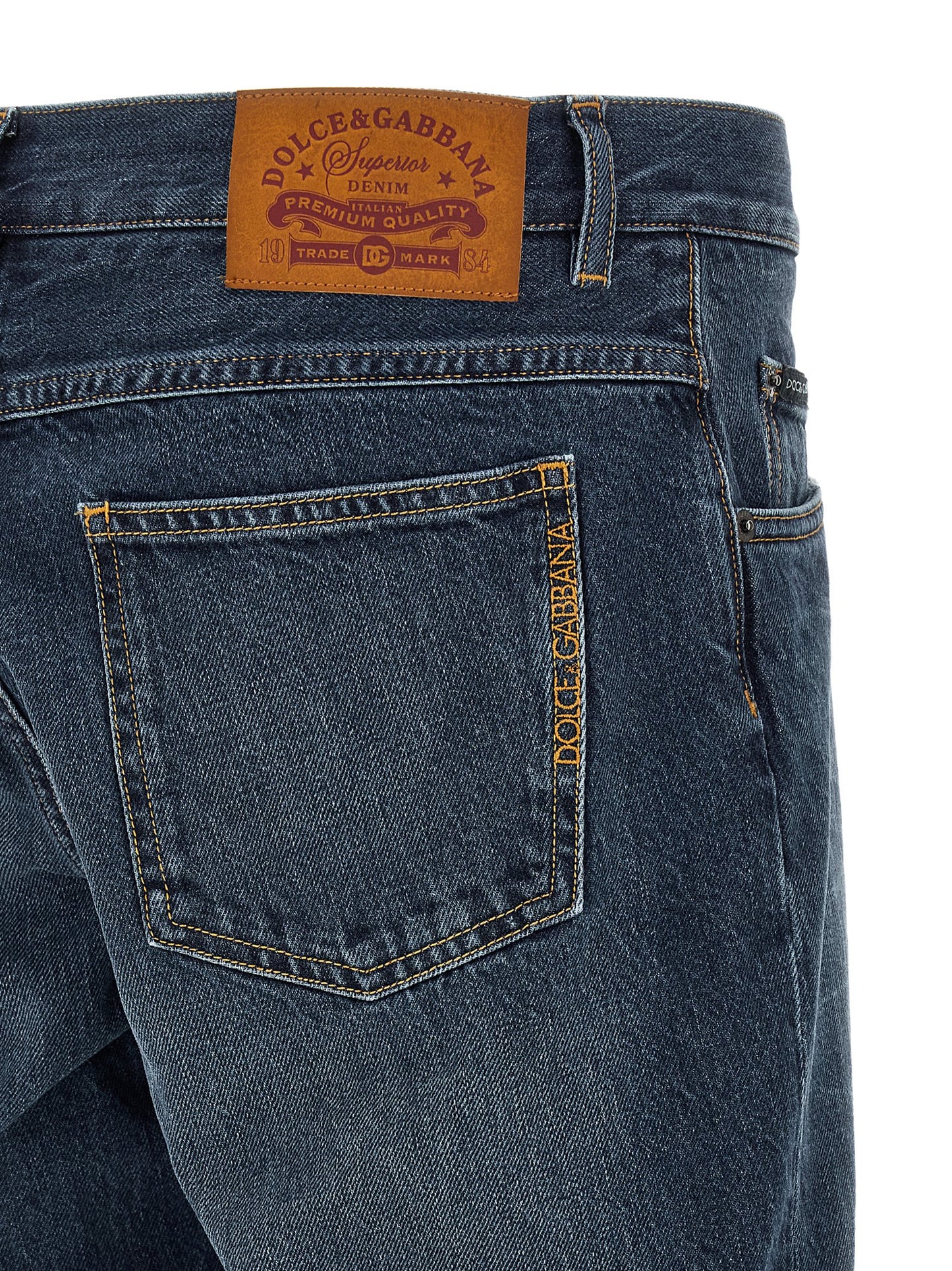 Dolce & Gabbana Men Logo Embroidery Jeans DOLCE & GABBANA