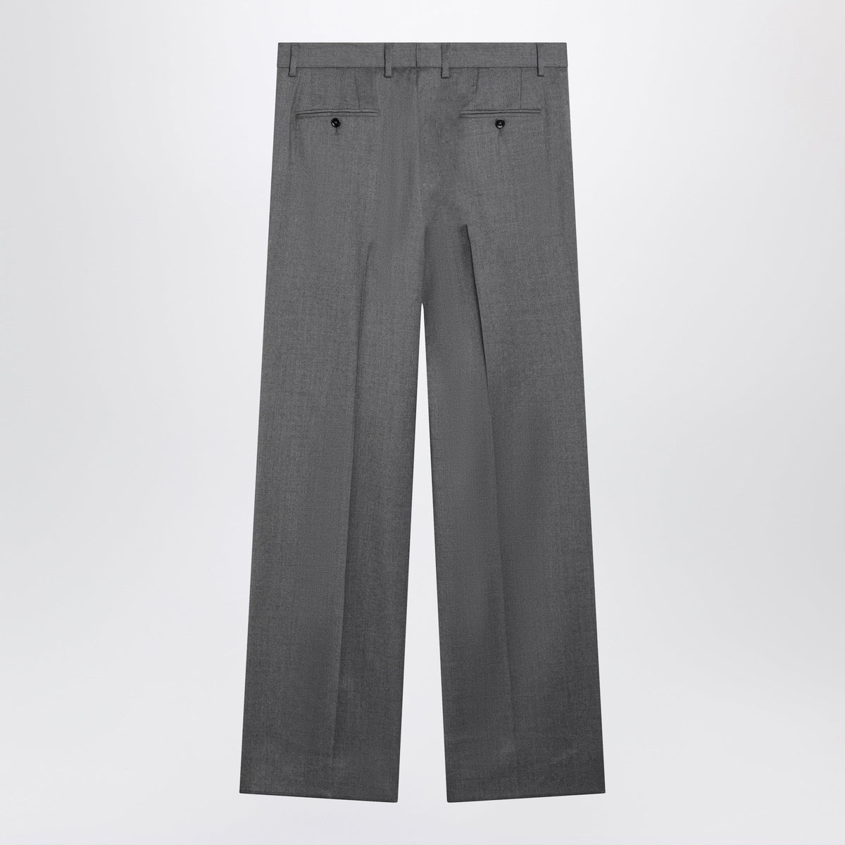 Dolce&Gabbana Grey Melange Flannel Pleated Trousers Men DOLCE & GABBANA