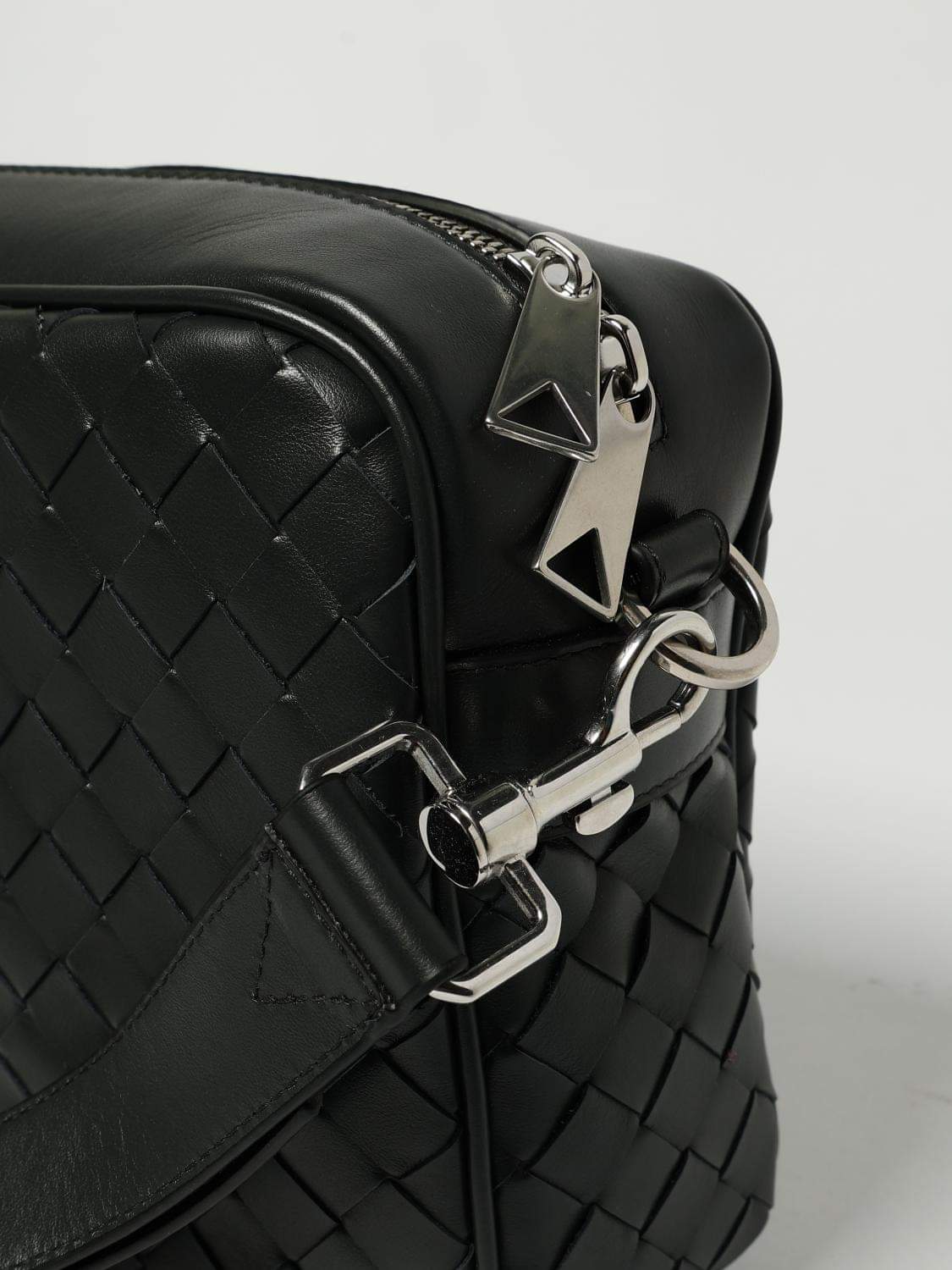 Bottega Veneta Shoulder Bag Men Silver BOTTEGA VENETA