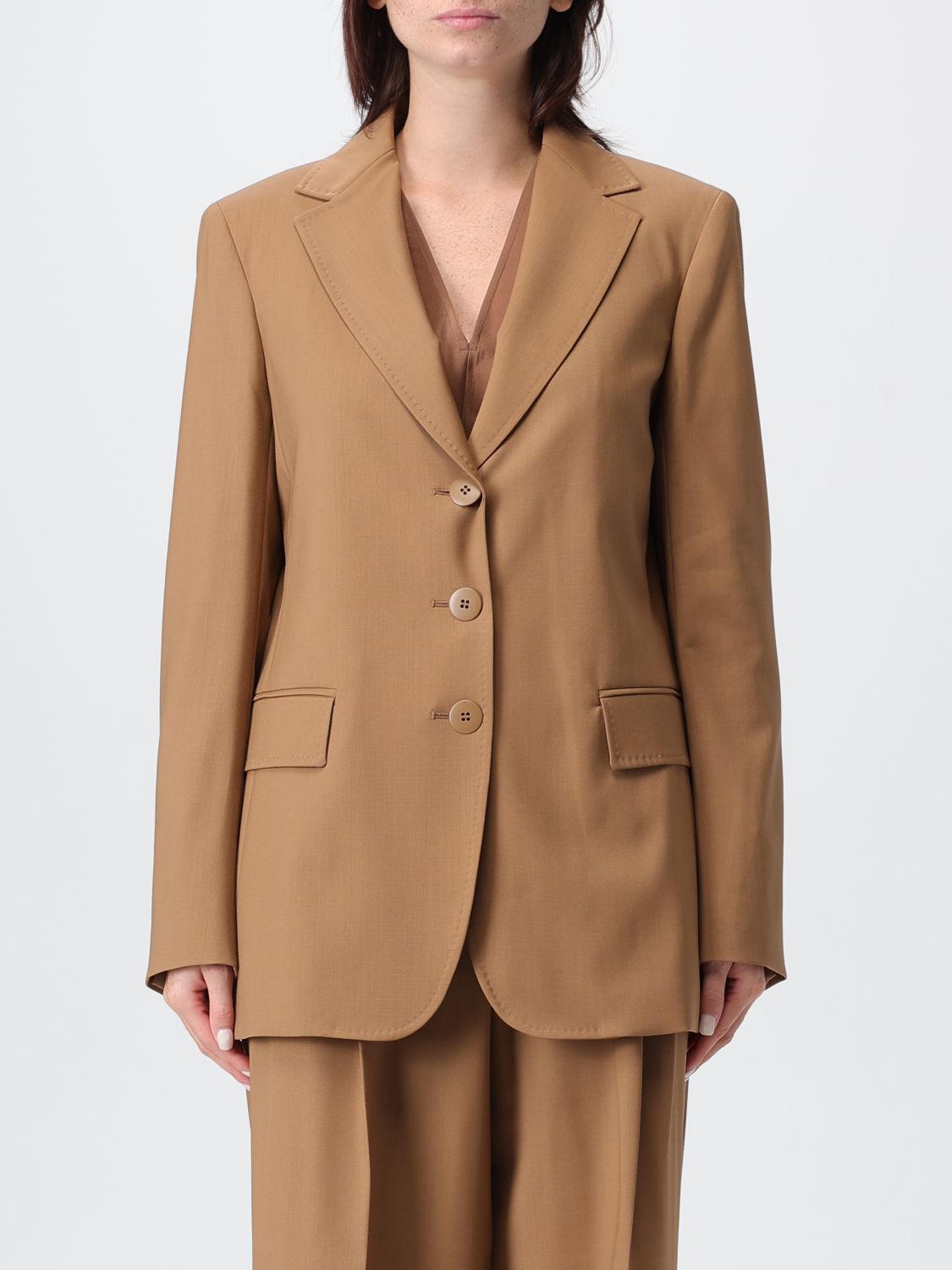 Max Mara Studio Jacket Woman Beige MAX MARA STUDIO