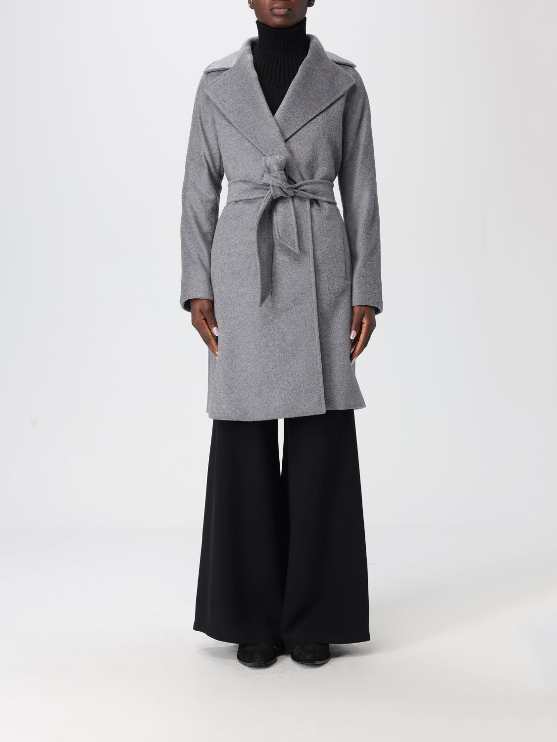 Max Mara Studio Coat Woman Grey MAX MARA STUDIO