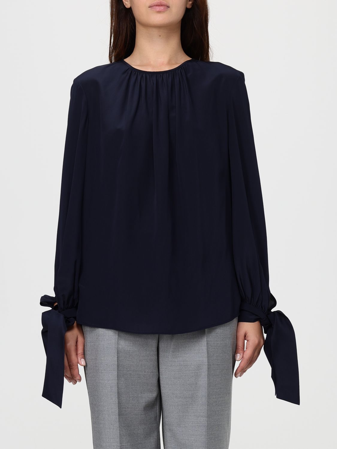 Max Mara Studio Top Woman Blue MAX MARA STUDIO