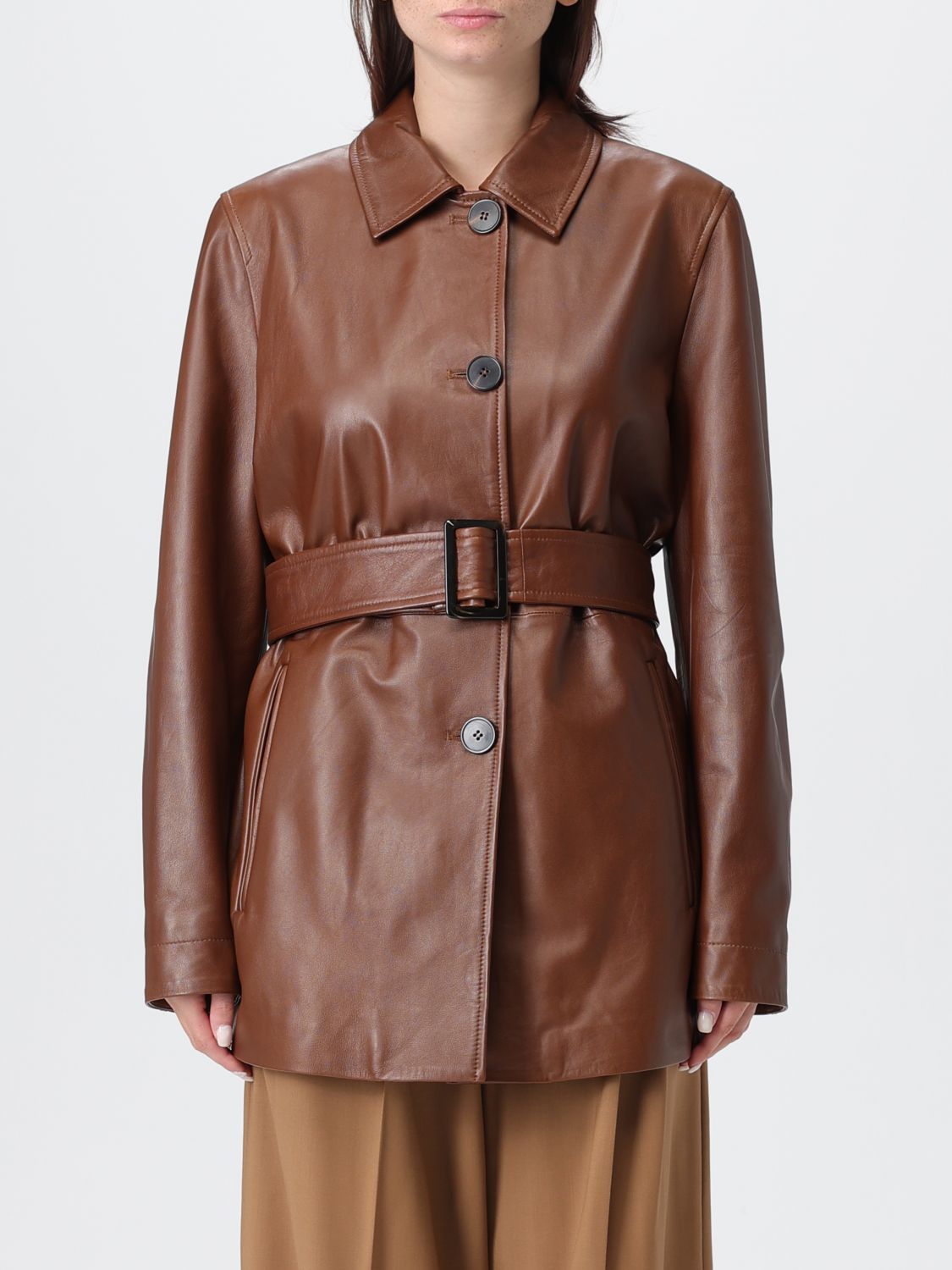 Max Mara Studio Jacket Woman Tobacco MAX MARA STUDIO