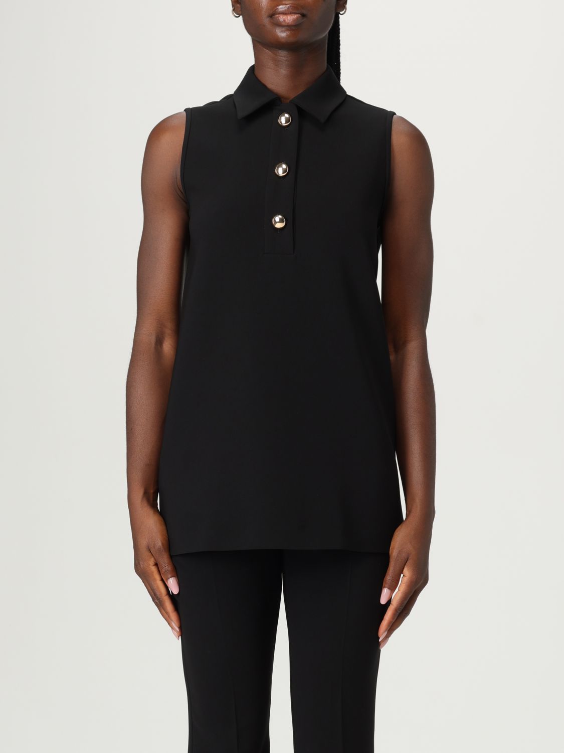 Max Mara Studio Polo Shirt Woman Black MAX MARA STUDIO