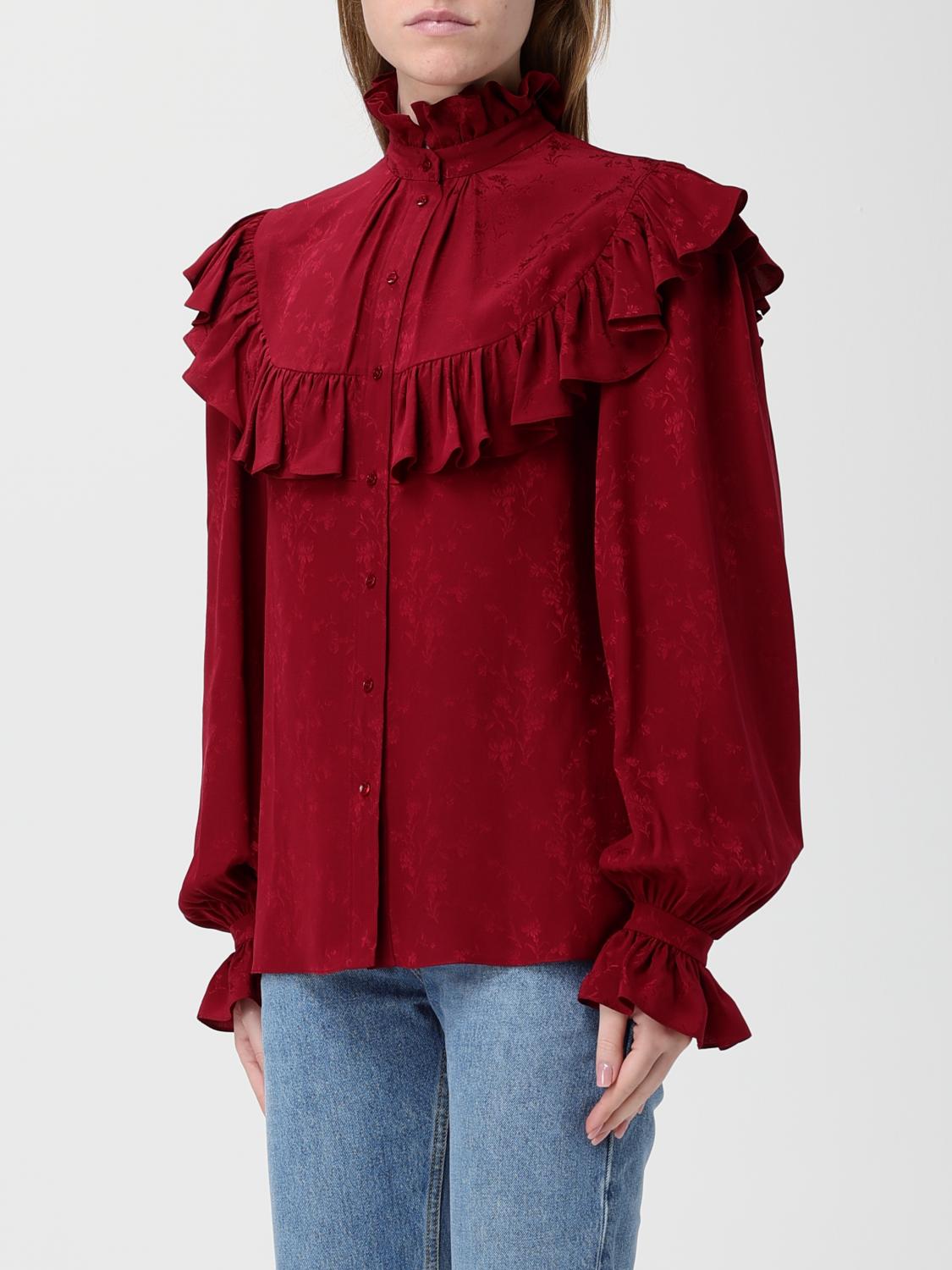Saint Laurent Shirt Woman Amaranth SAINT LAURENT