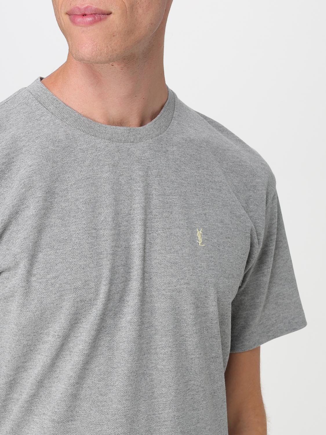 Ysl Monogram Cotton Blend T-Shirt Saint Laurent SAINT LAURENT