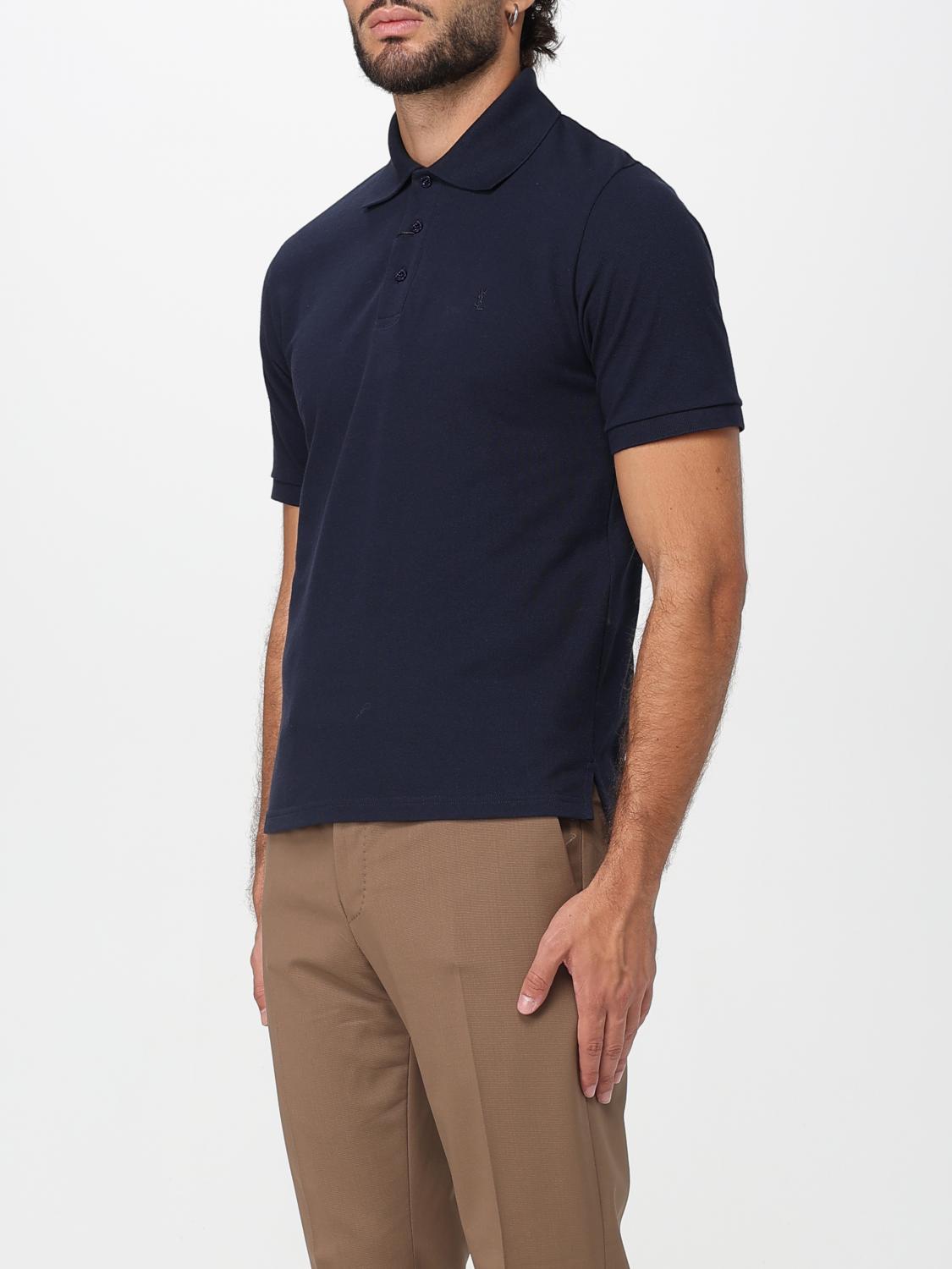 Saint Laurent Polo Shirt Men Marine SAINT LAURENT