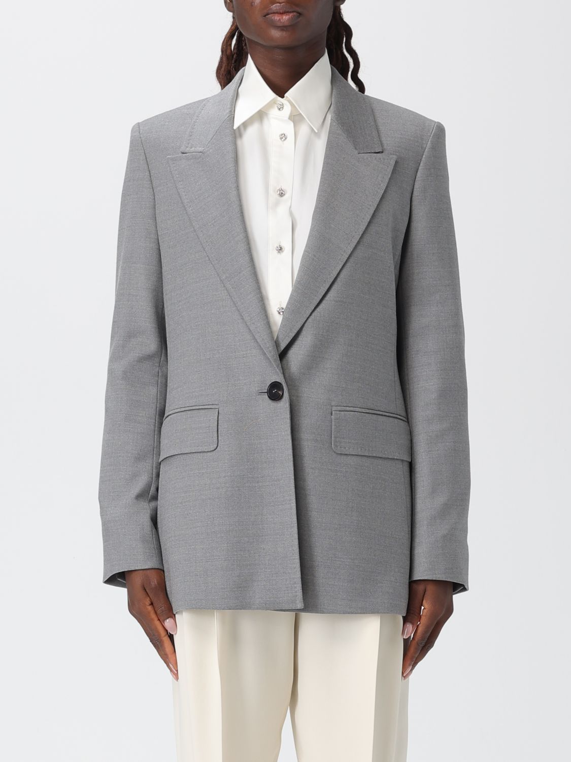 Max Mara Studio Jacket Woman Grey 1 MAX MARA STUDIO