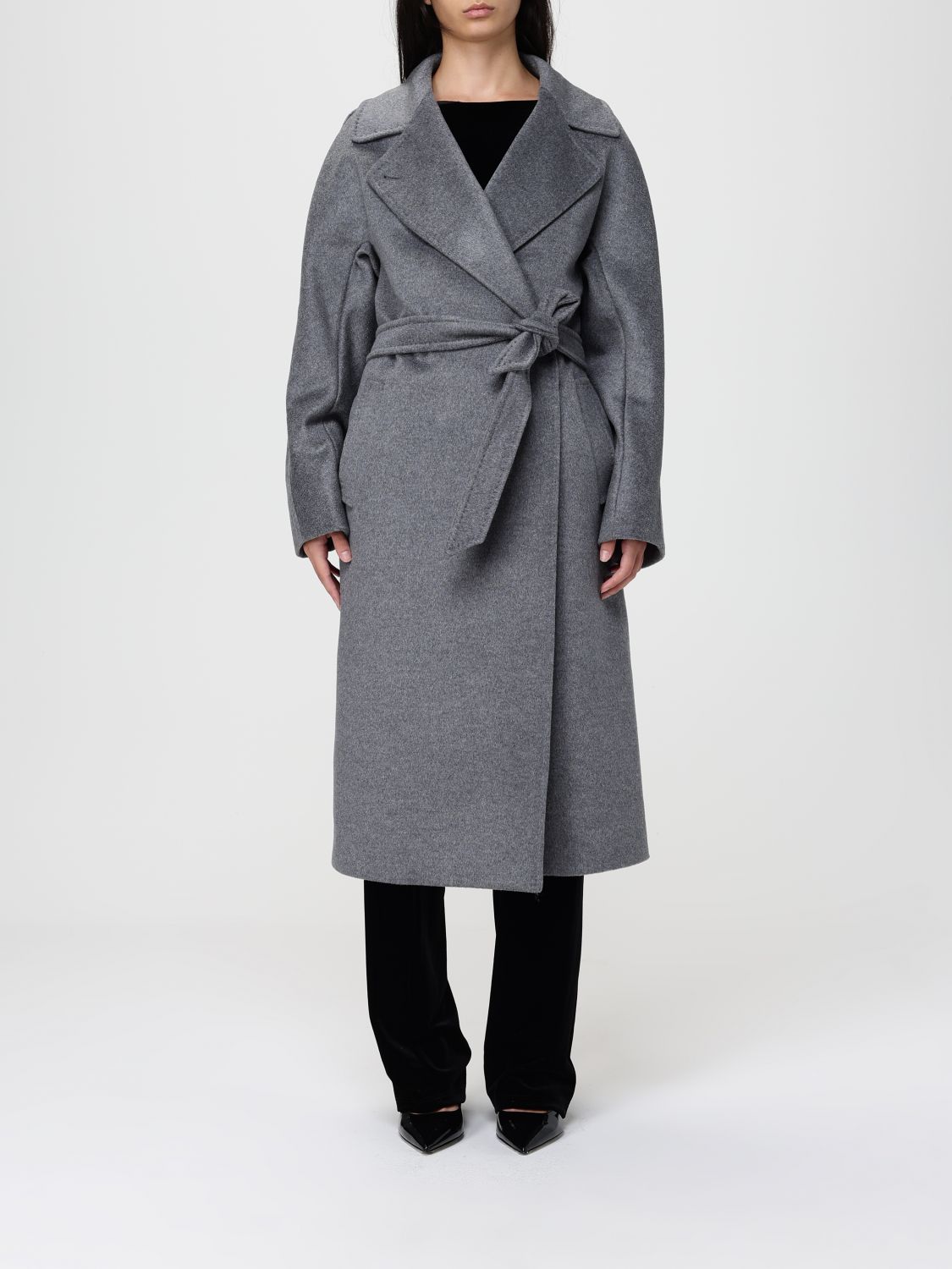 Weekend Max Mara Coat Woman Grey WEEKEND MAX MARA