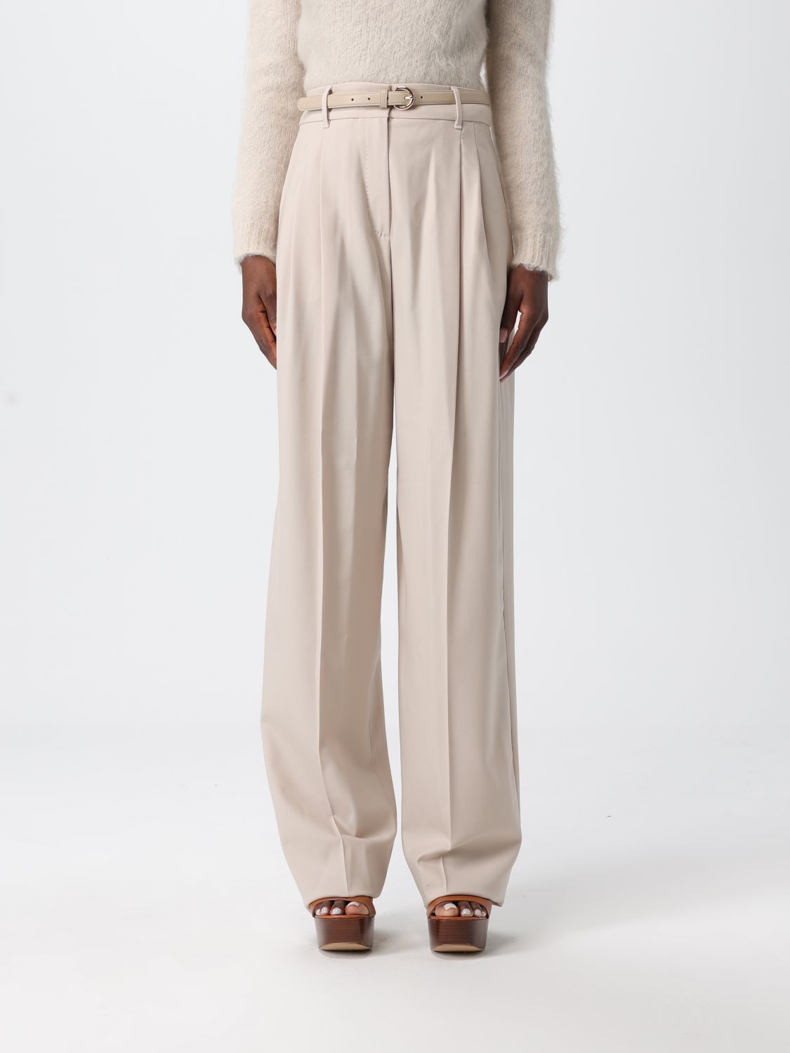 Max Mara Studio Pants Woman Beige MAX MARA STUDIO