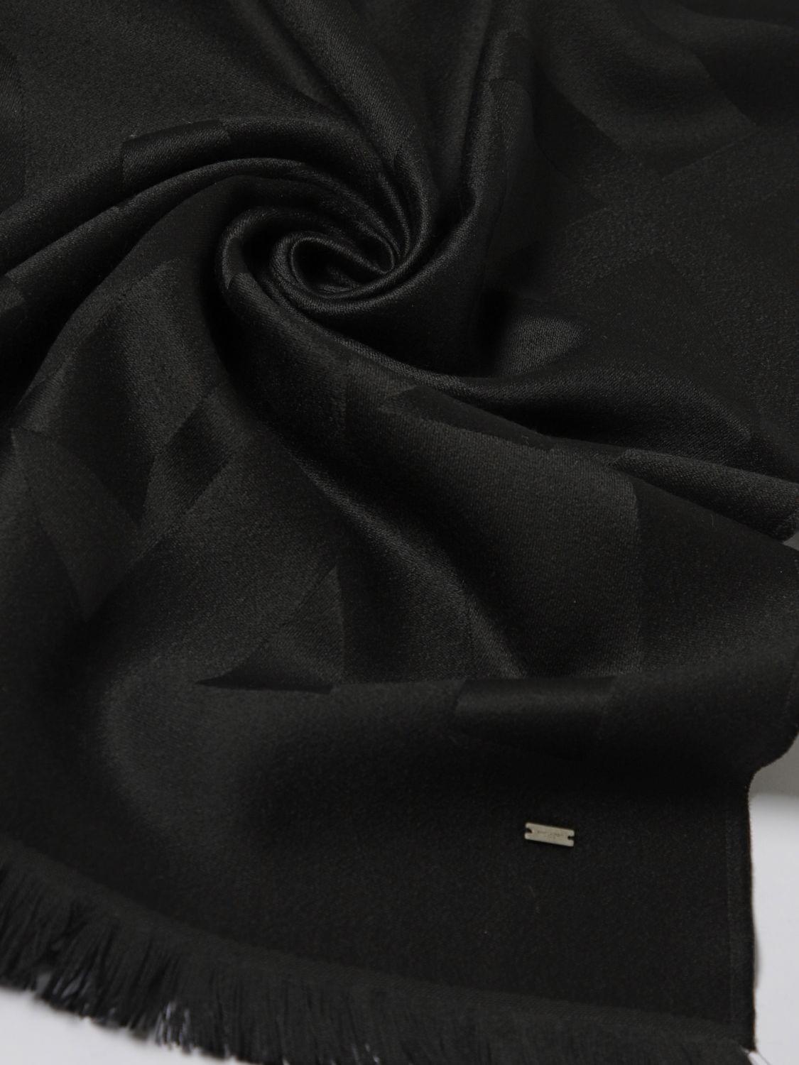 Saint Laurent Scarf Woman Black SAINT LAURENT