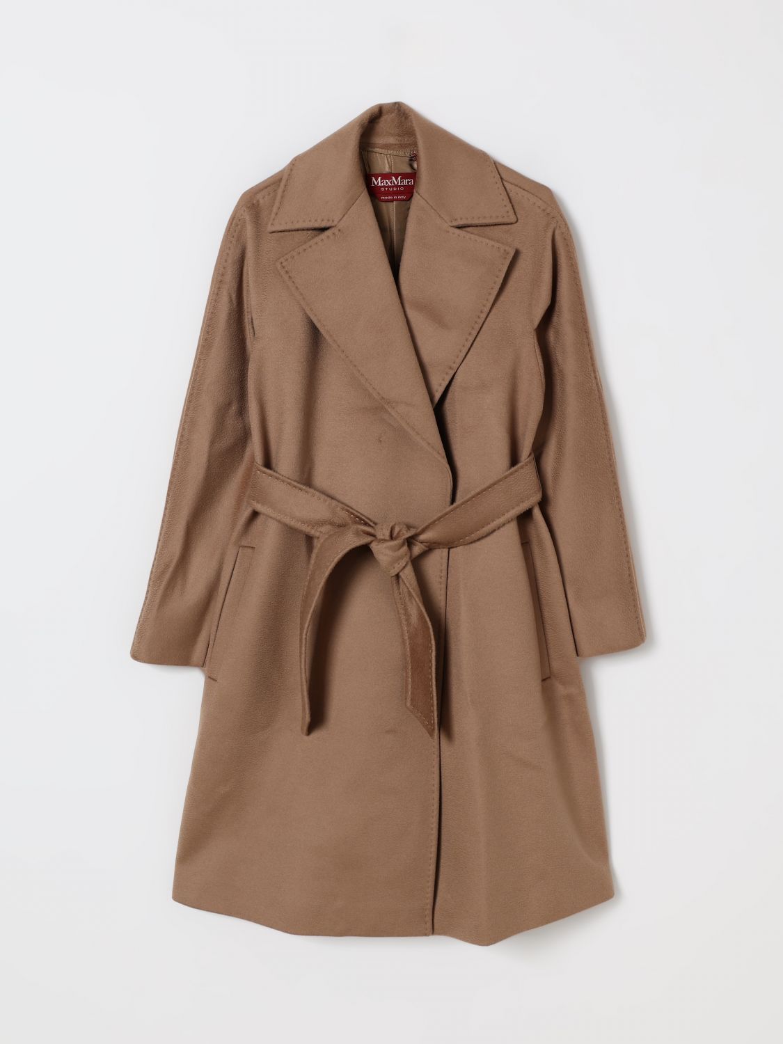 Max Mara Studio Coat Woman Camel MAX MARA STUDIO