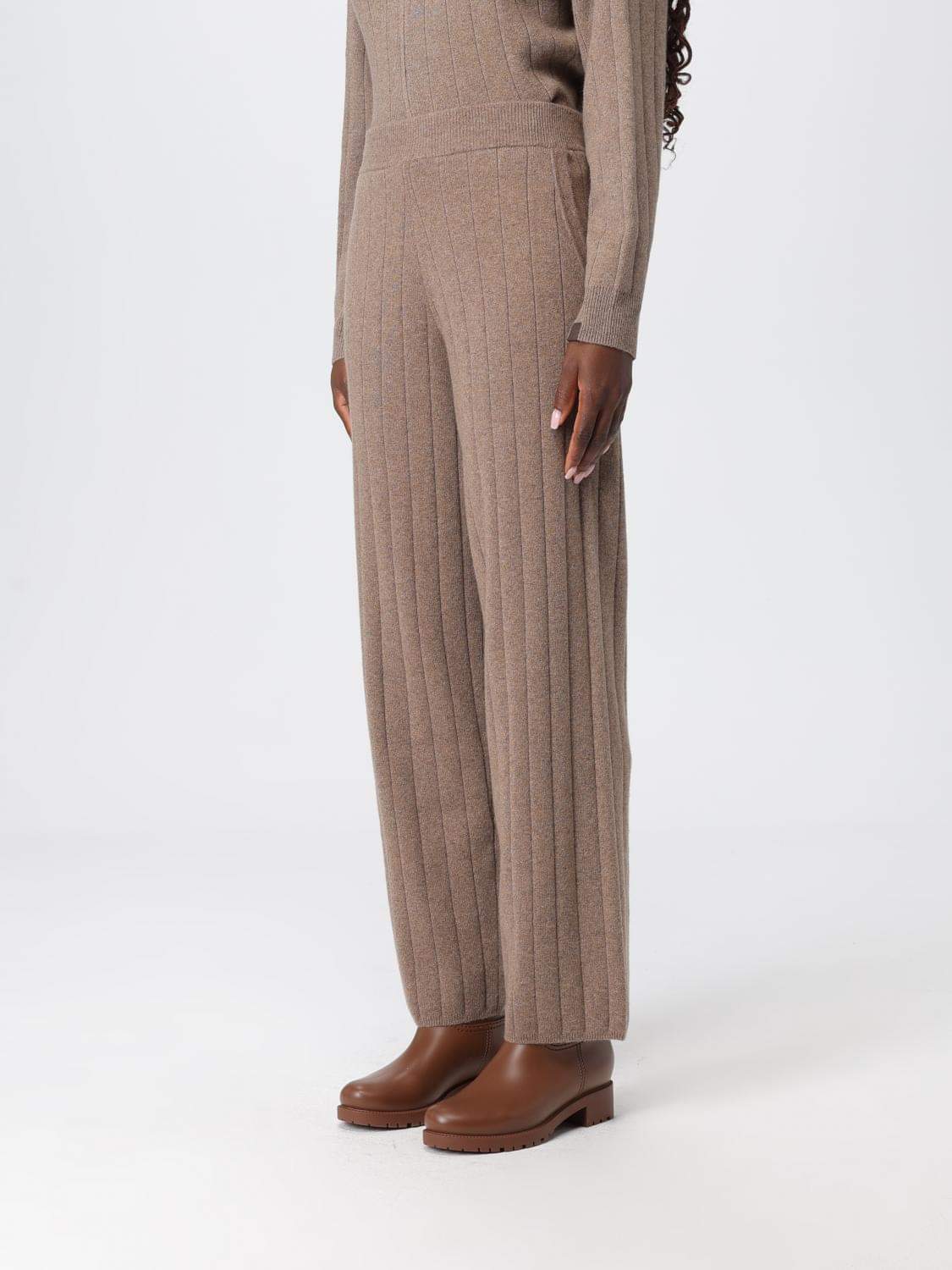 Max Mara Pants Woman Beige MAX MARA
