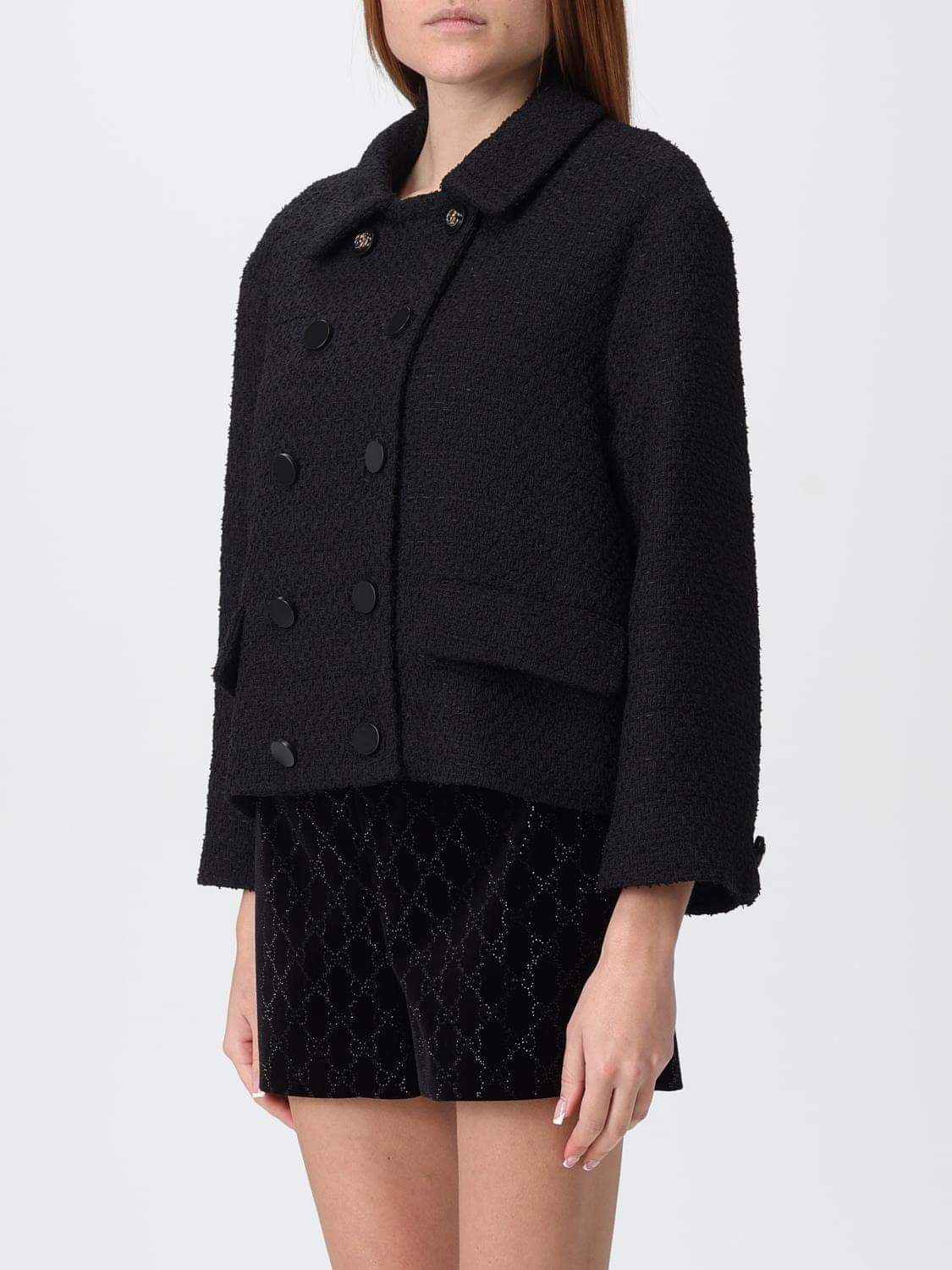 Gucci Coat Woman Black GUCCI