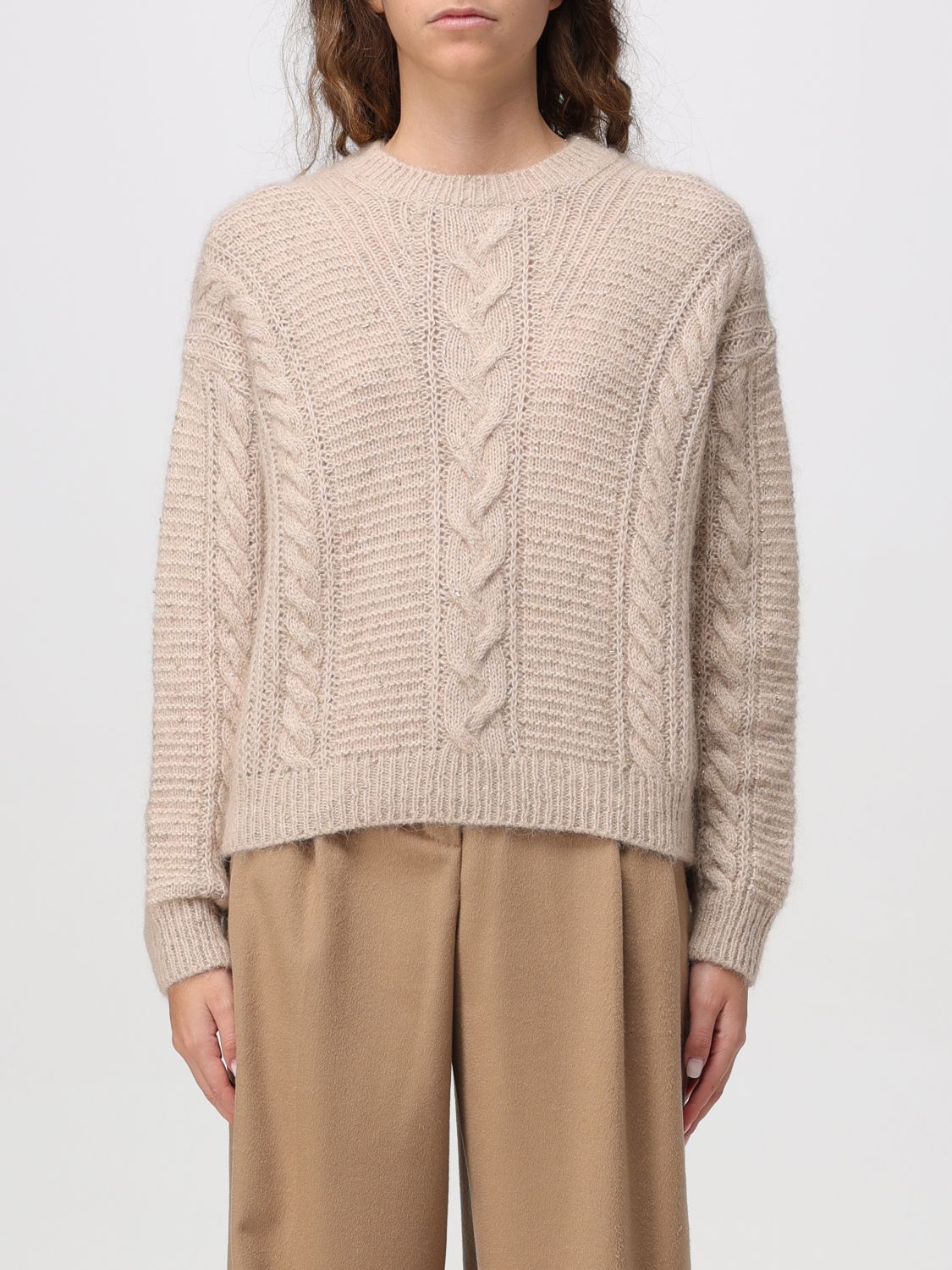 Max Mara Studio Sweater Woman Beige MAX MARA STUDIO