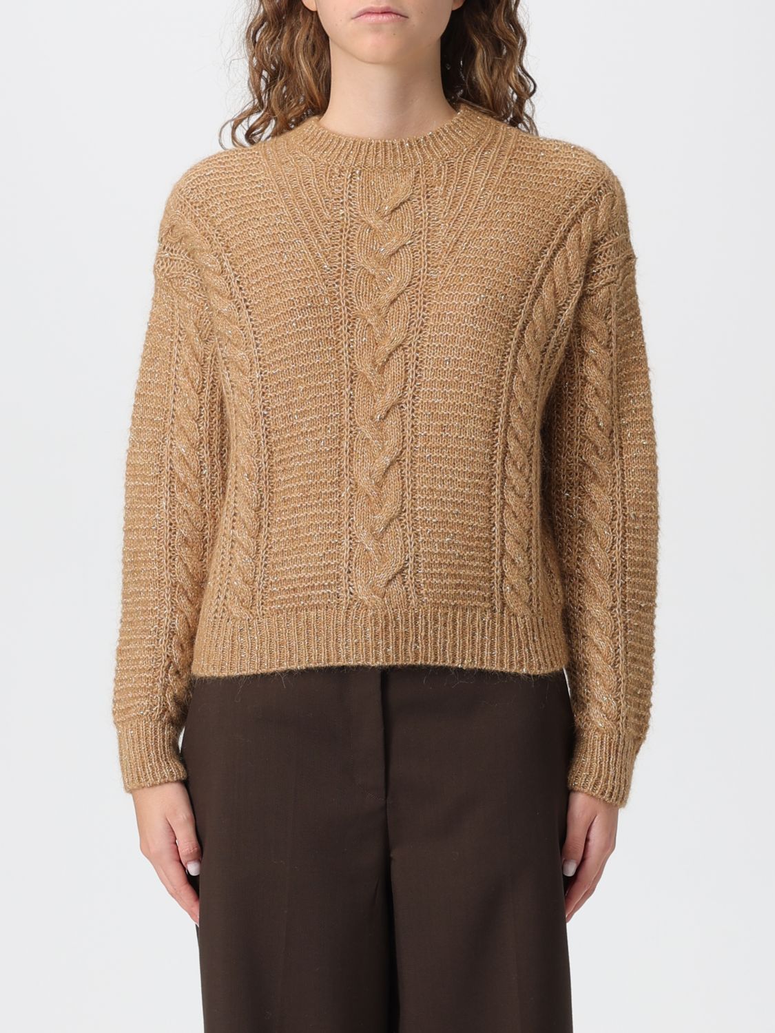 Max Mara Studio Sweater Woman Camel MAX MARA STUDIO