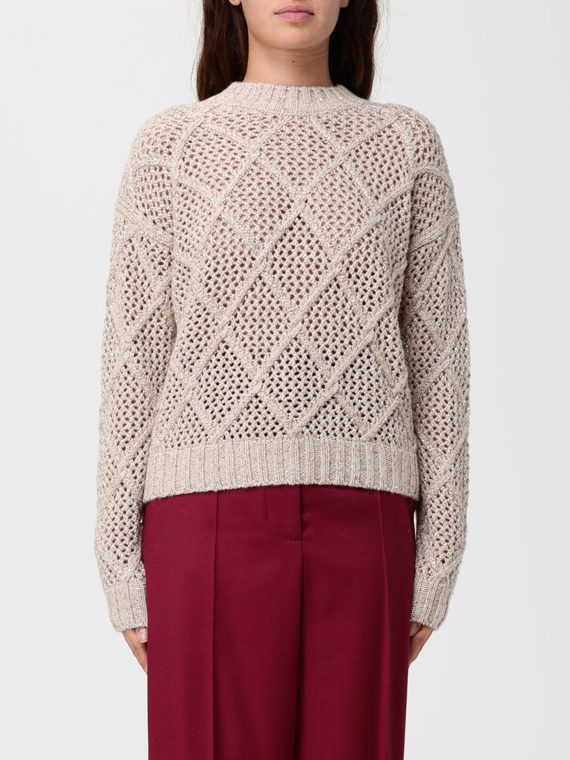 Max Mara Studio Sweater Woman Beige MAX MARA STUDIO