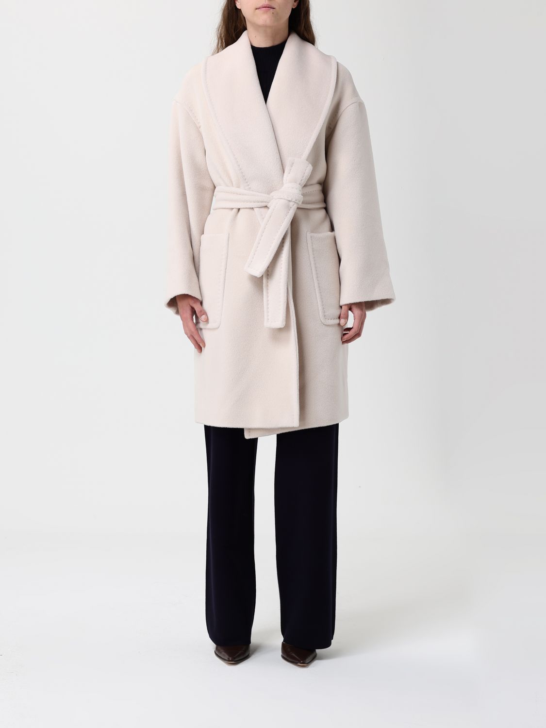 Max Mara Studio Trench Coat Woman Beige MAX MARA STUDIO