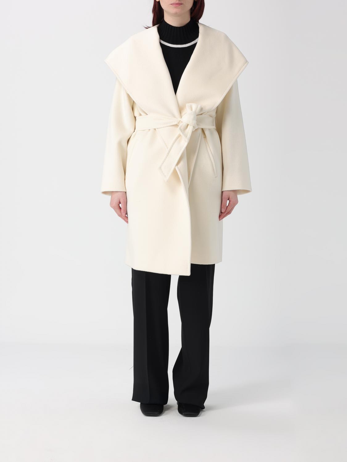 Max Mara Studio Coat Woman White MAX MARA STUDIO