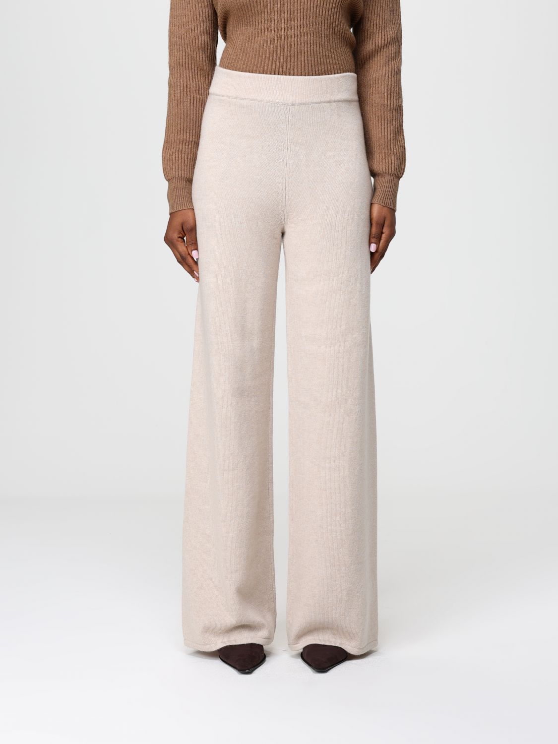 Max Mara Studio Pants Woman Beige MAX MARA STUDIO