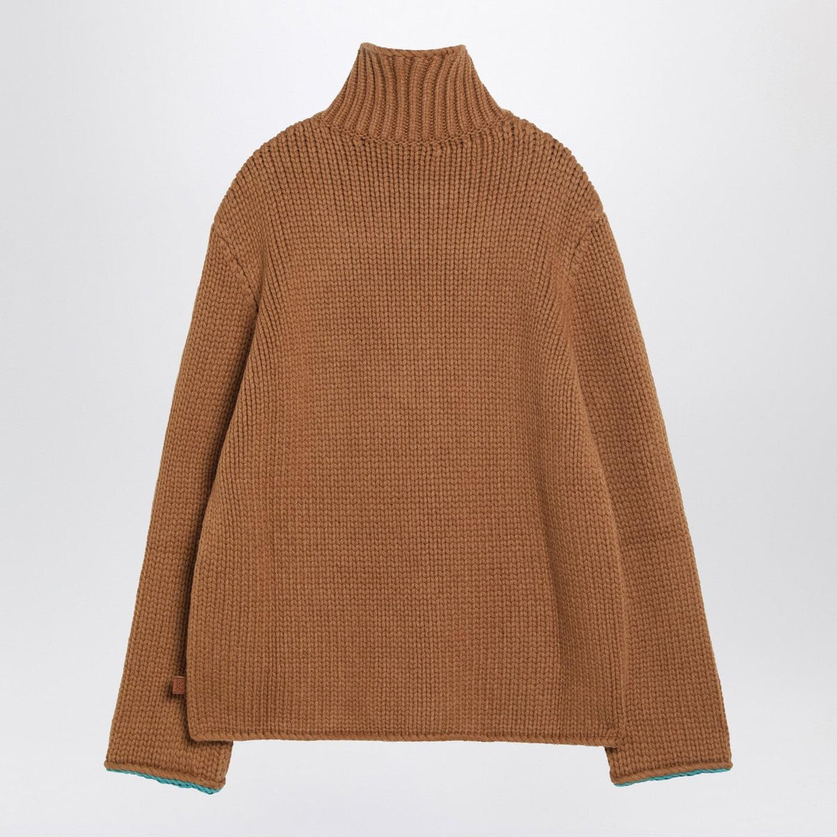 Loewe Brown Wool Turtleneck Sweater Men LOEWE