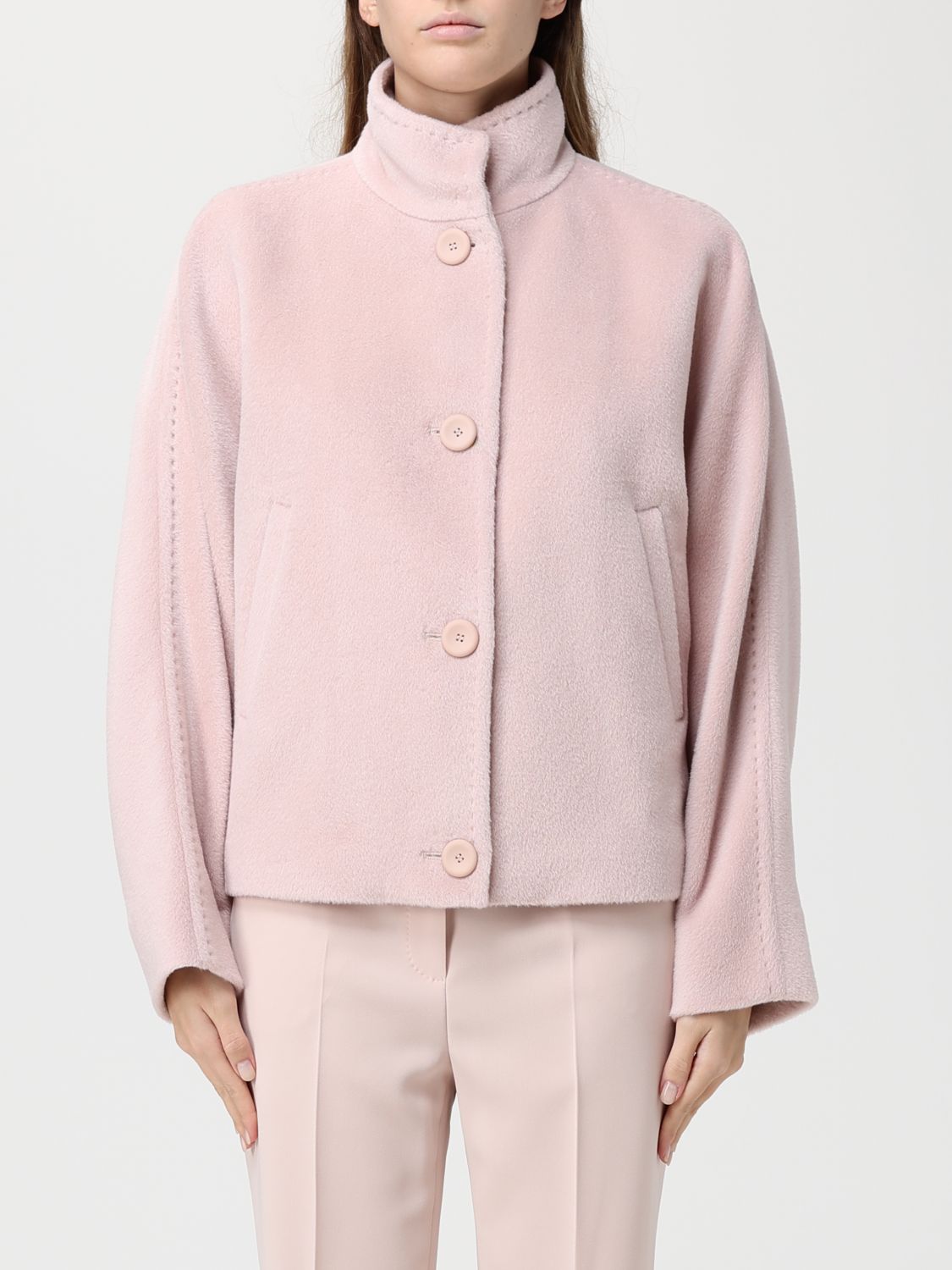 Max Mara Studio Coat Woman Pink MAX MARA STUDIO