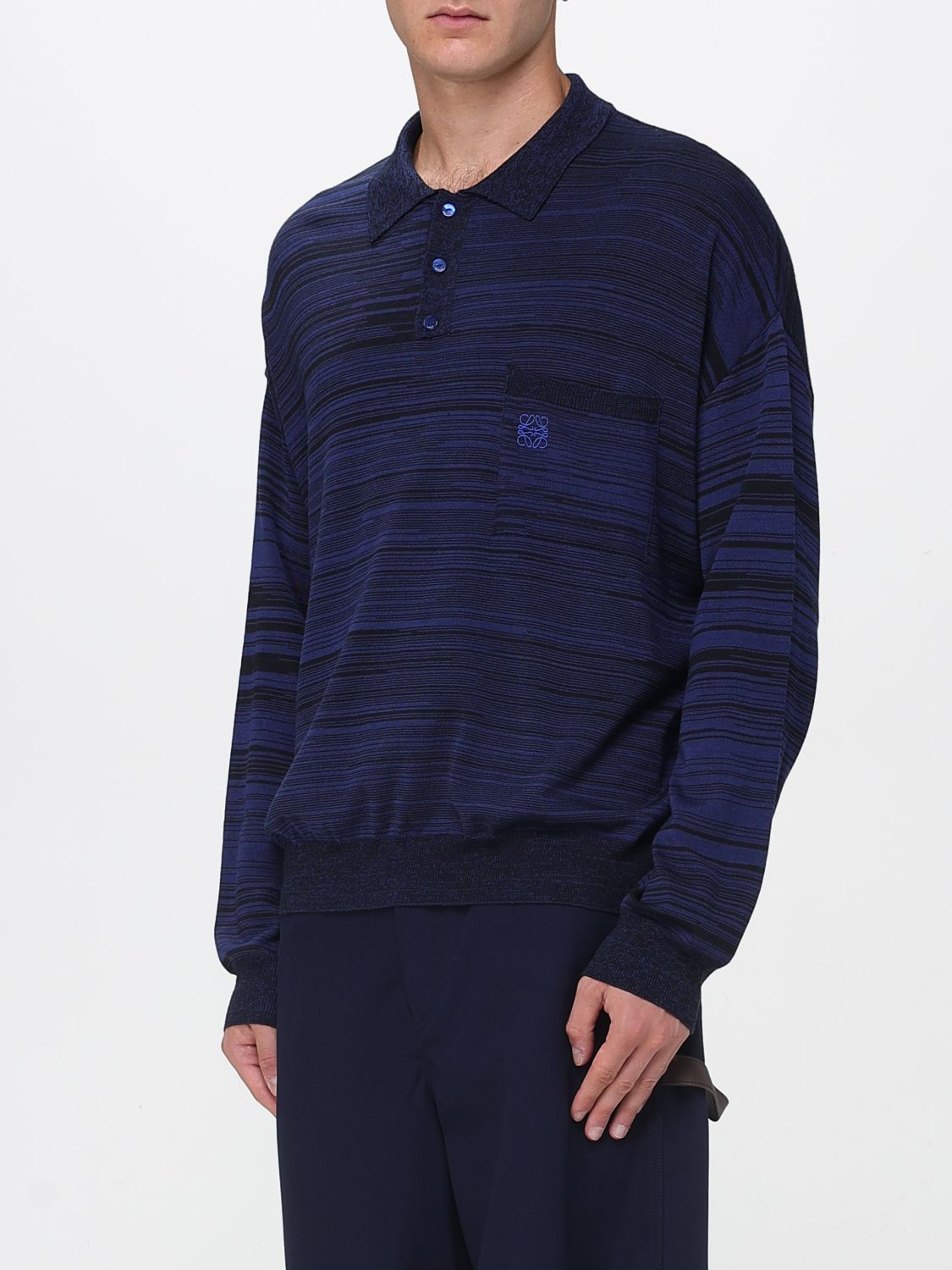 Loewe Polo Shirt Men Blue LOEWE