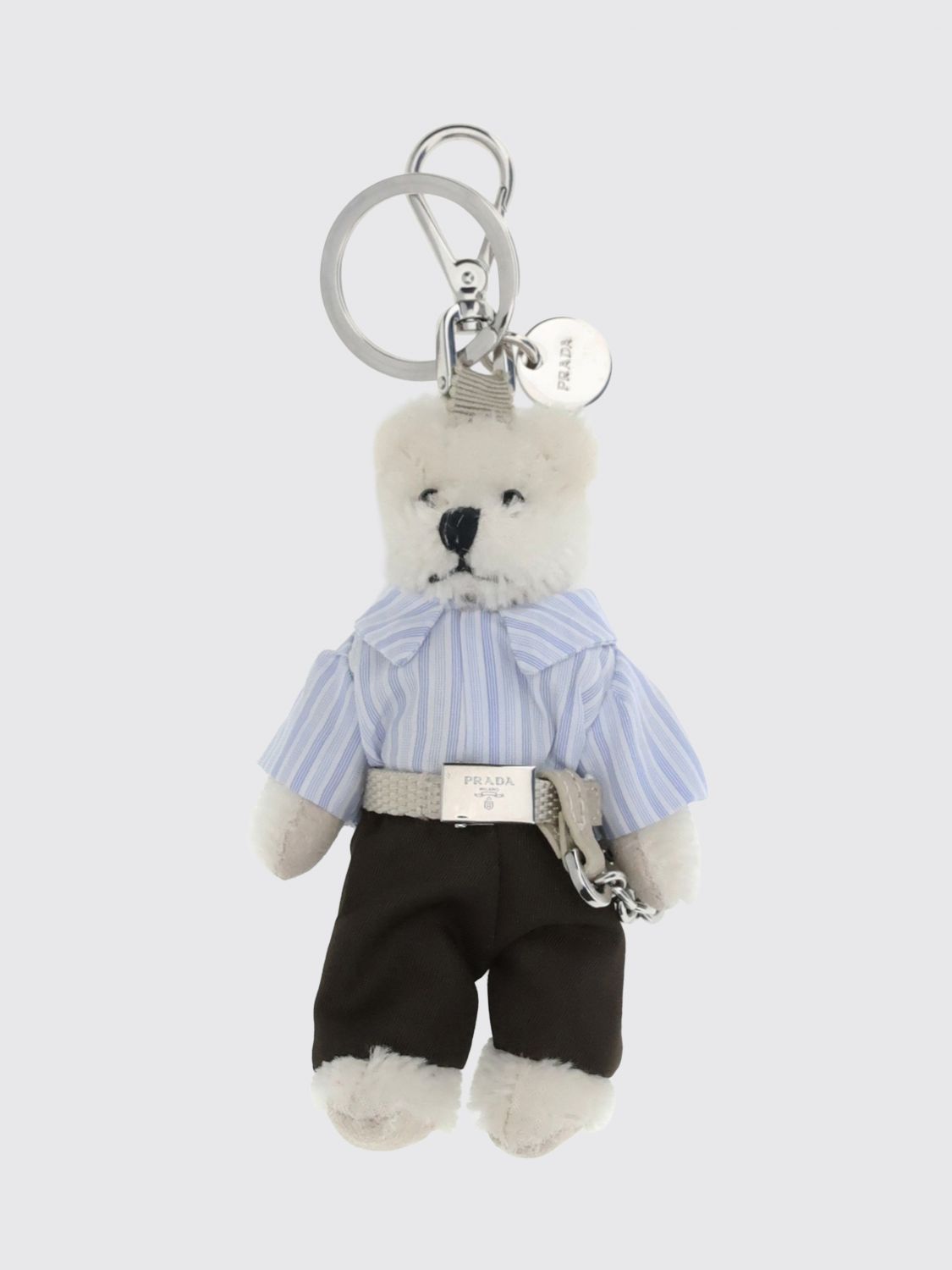 Prada Men Prada Teddy Cotton And Fleece Keychain PRADA
