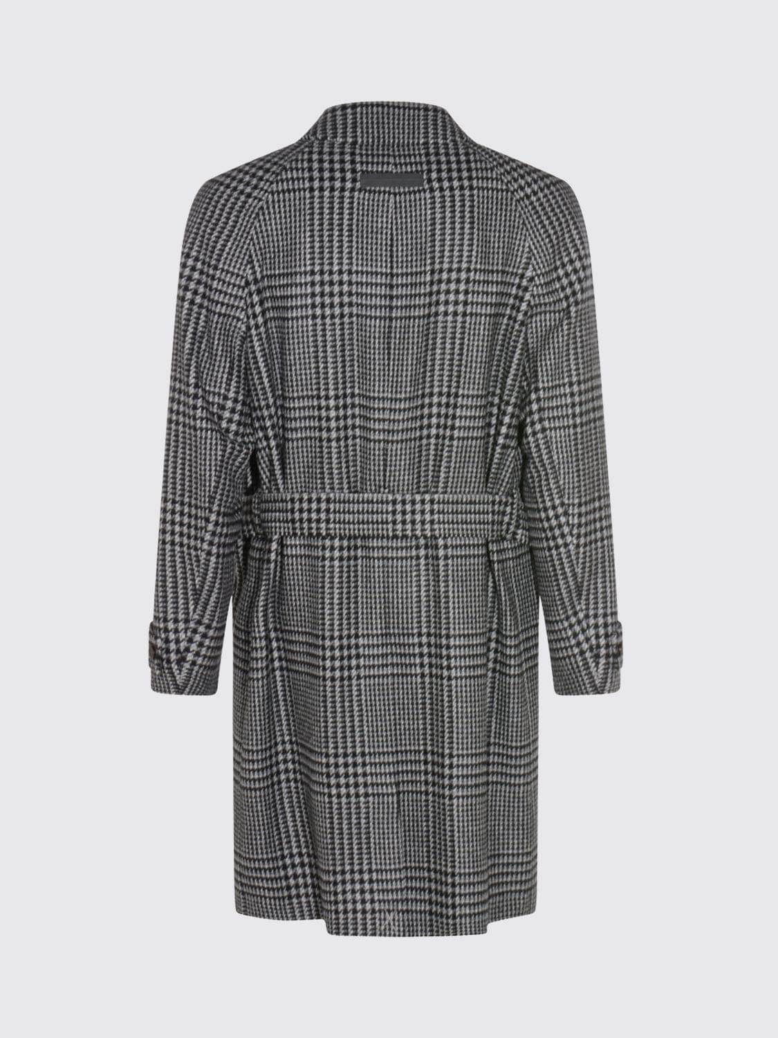 Zegna Coat Men Grey ZEGNA