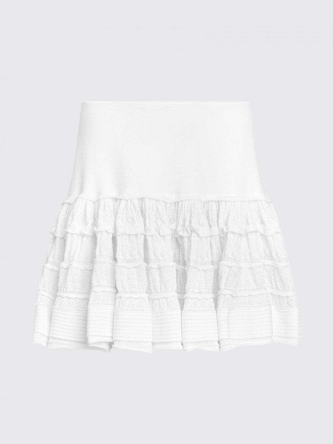 AlaiA Women Ruffled Wool Mini Skirt AlaiA ALAIA