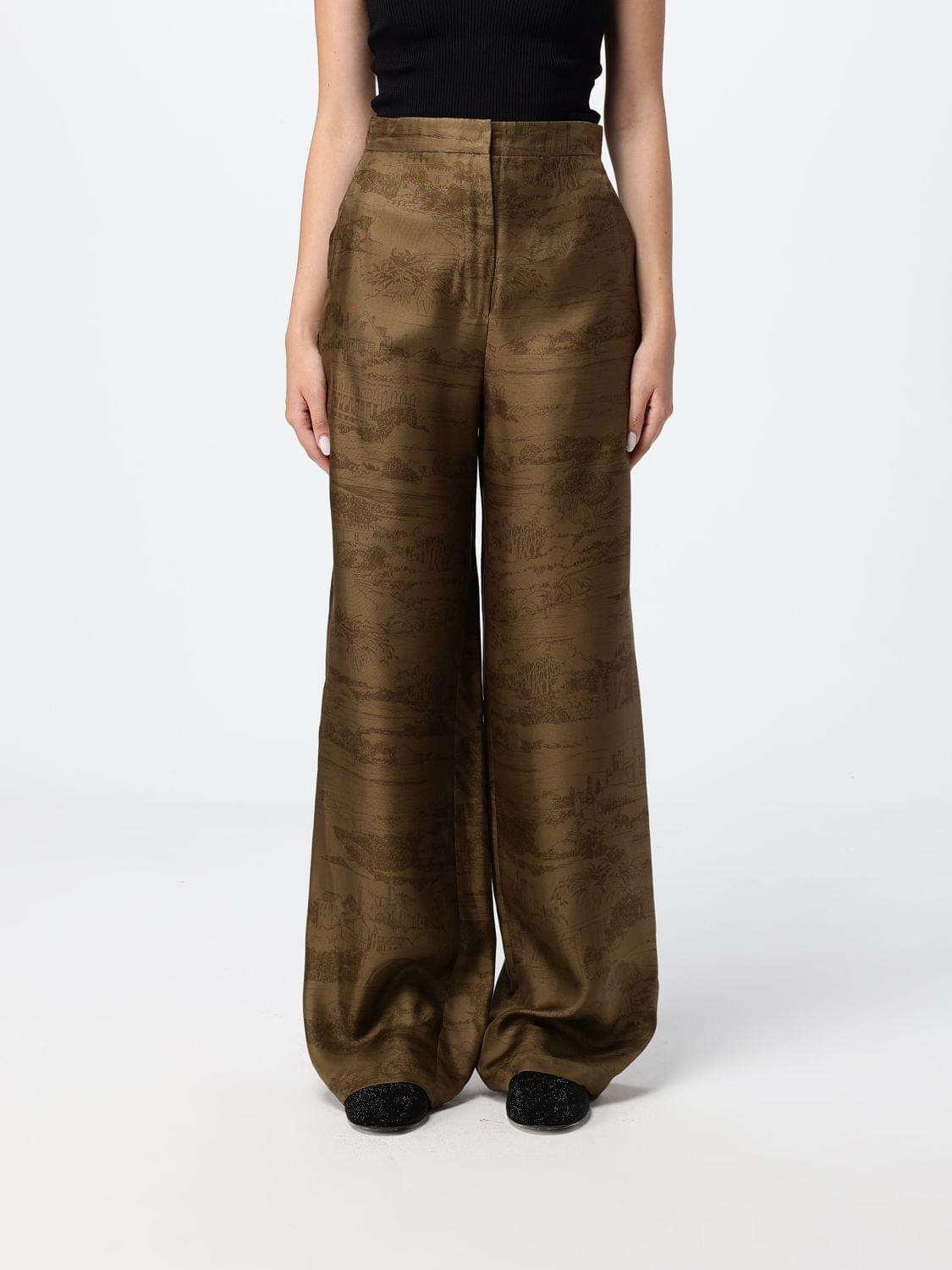 Max Mara Studio Pants Woman Kaki MAX MARA STUDIO