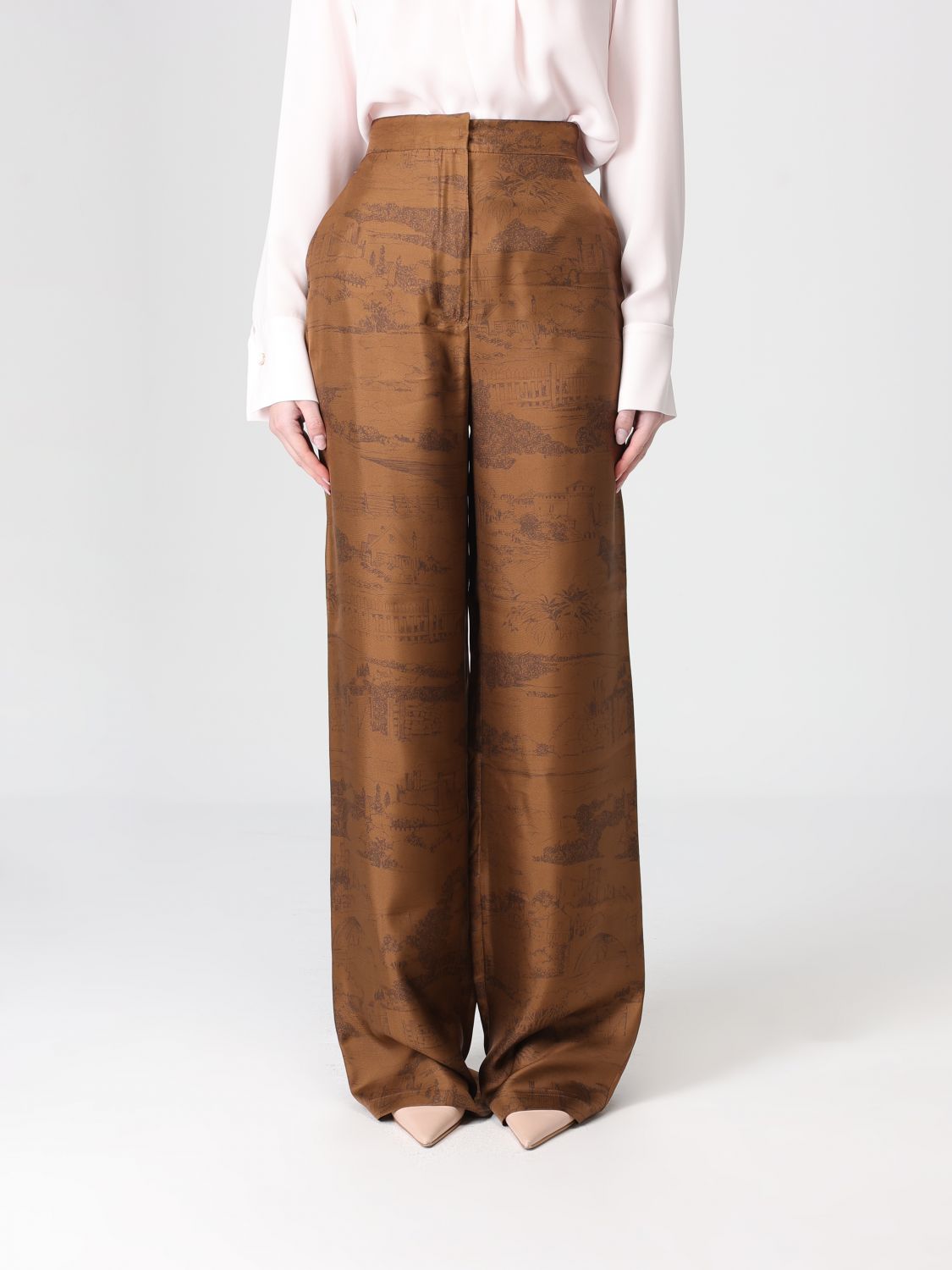 Max Mara Studio Pants Woman Brown MAX MARA STUDIO