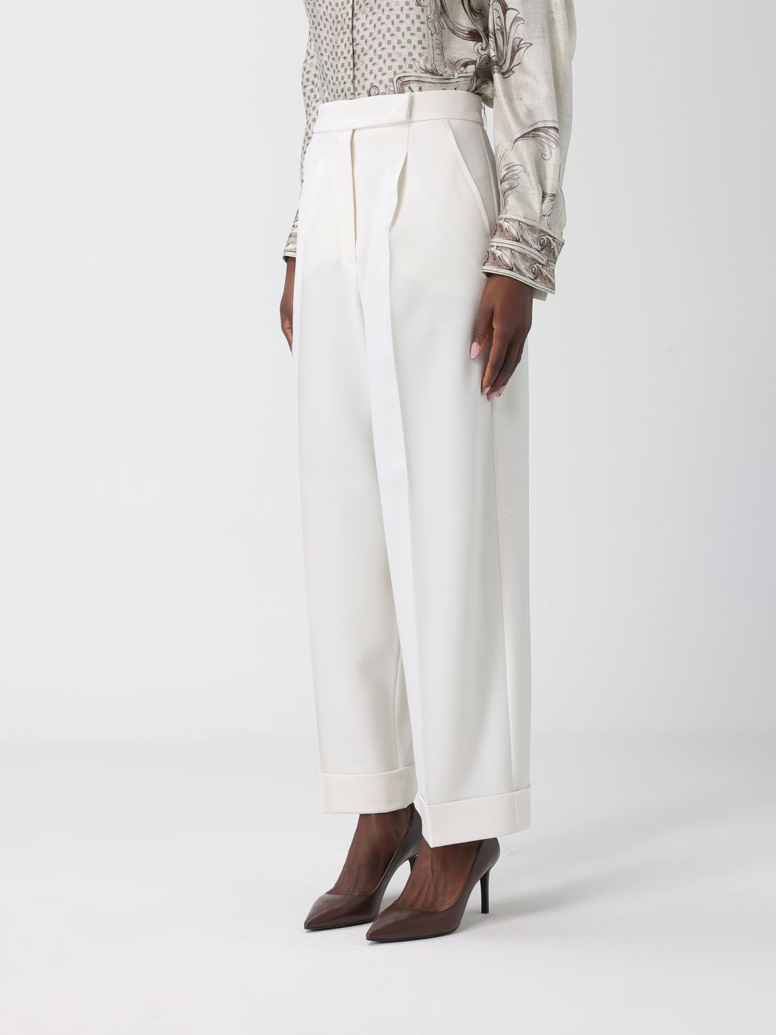 Max Mara Pants Woman White