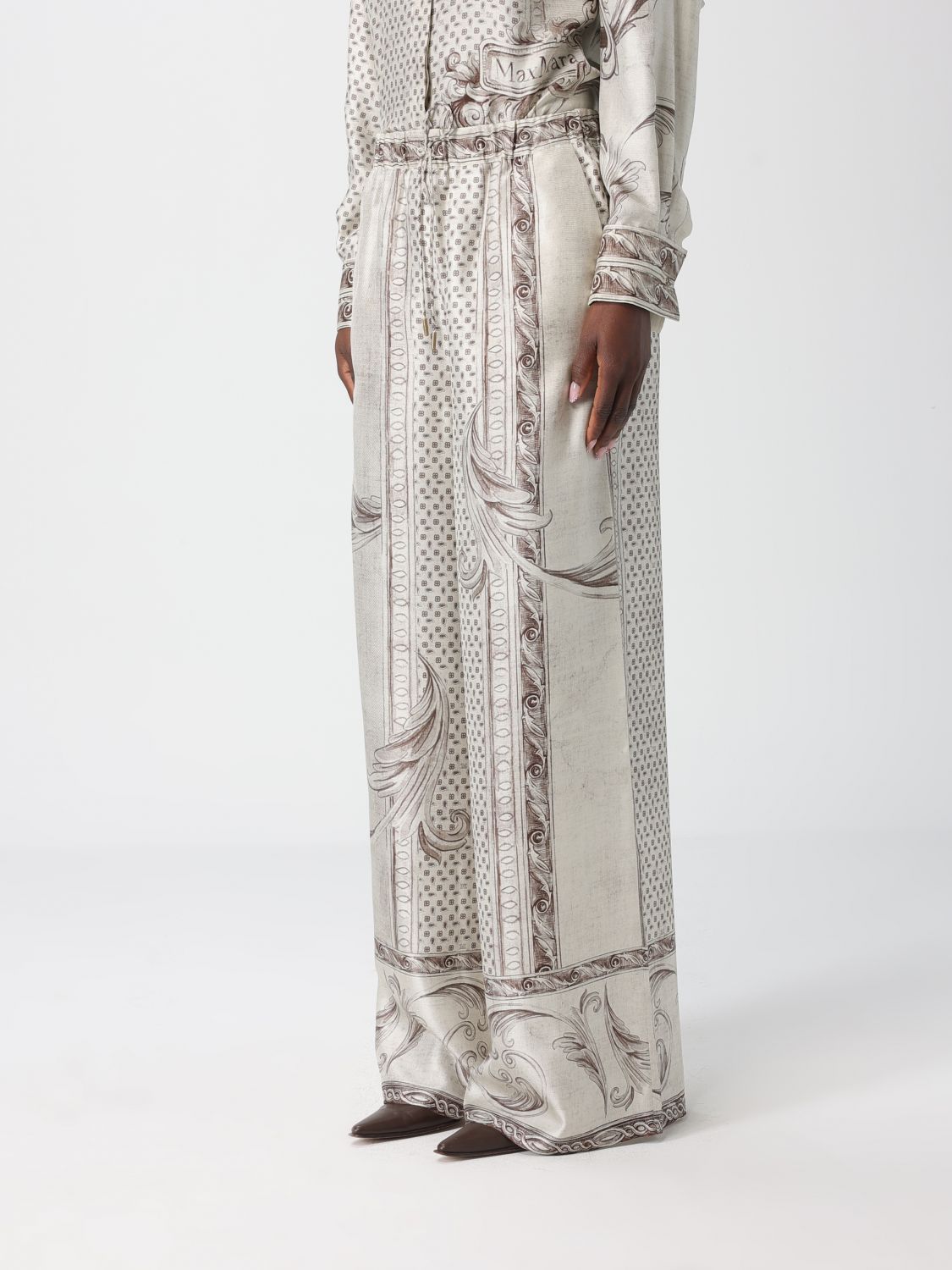Max Mara Pants Woman Ivory MAX MARA