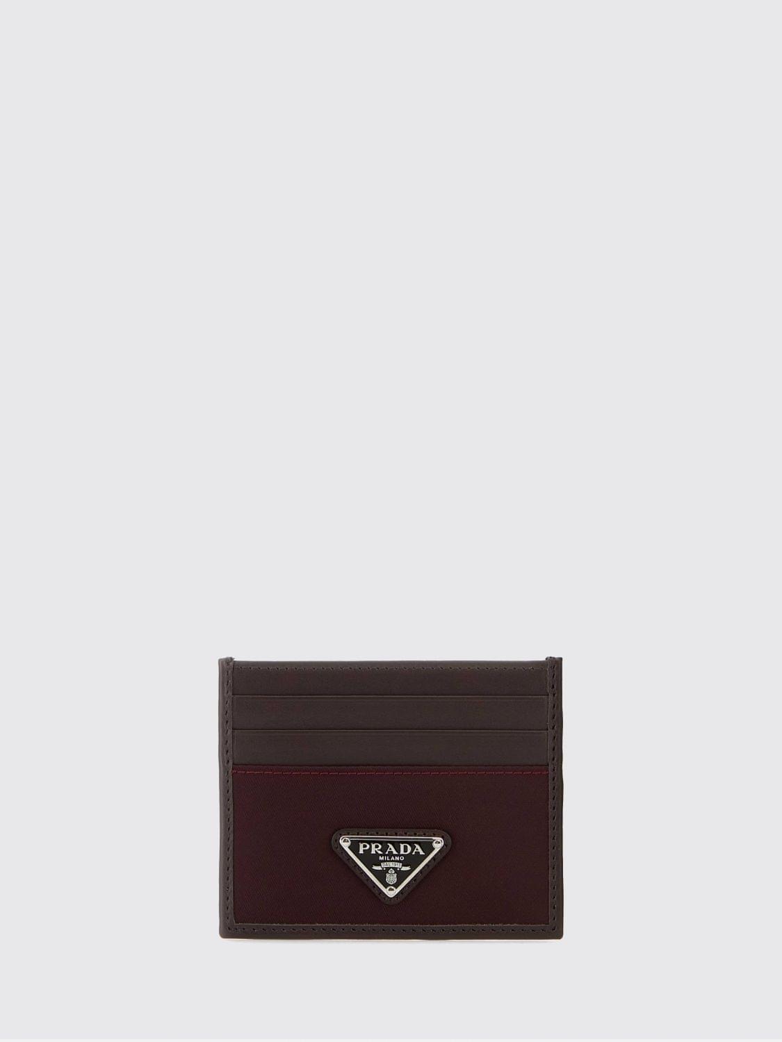 Prada Wallet Men Burgundy PRADA