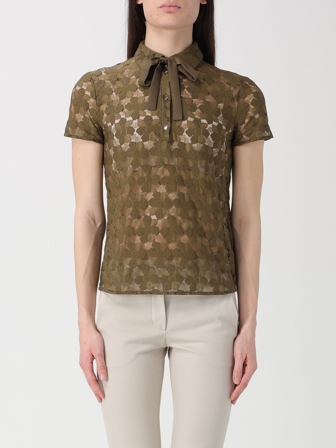Max Mara Studio Polo Shirt Woman Green MAX MARA STUDIO