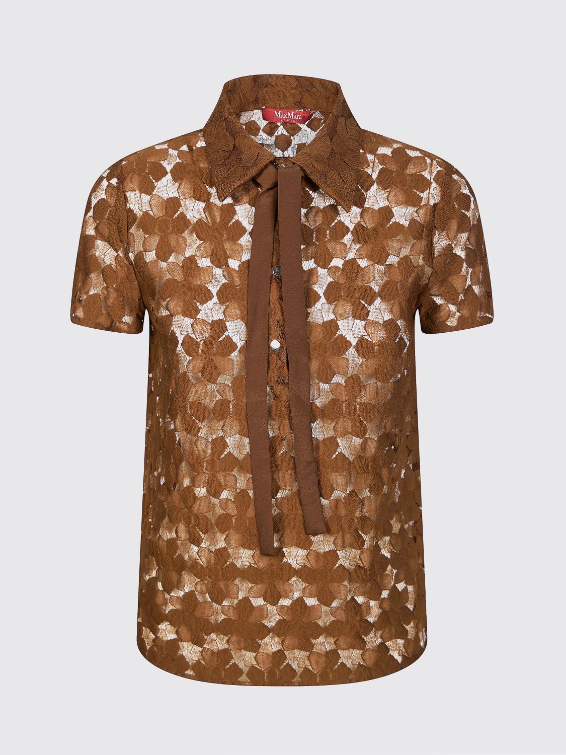 Max Mara Studio Polo Shirt Woman Brown MAX MARA STUDIO