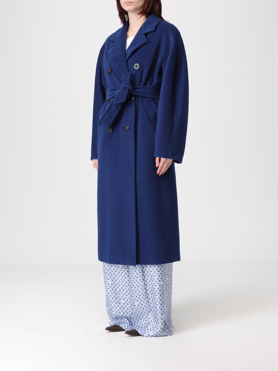 Max Mara Coat Woman Blue MAX MARA