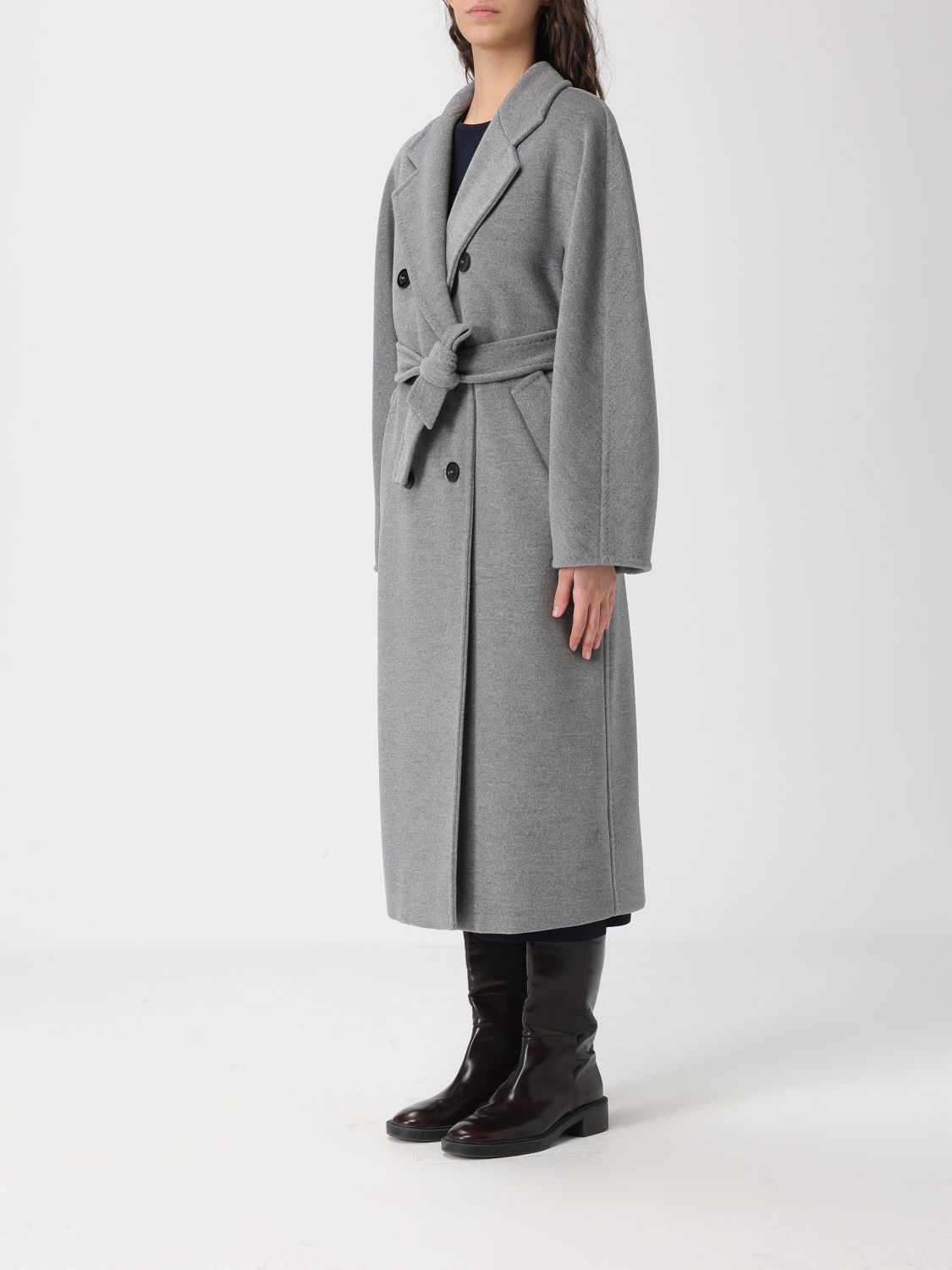 Max Mara Coat Woman Grey MAX MARA